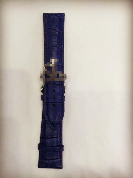 New 22 mm DIVER hiphop Blue Calfskin Strap + Clasp For Jacob & Co watch band