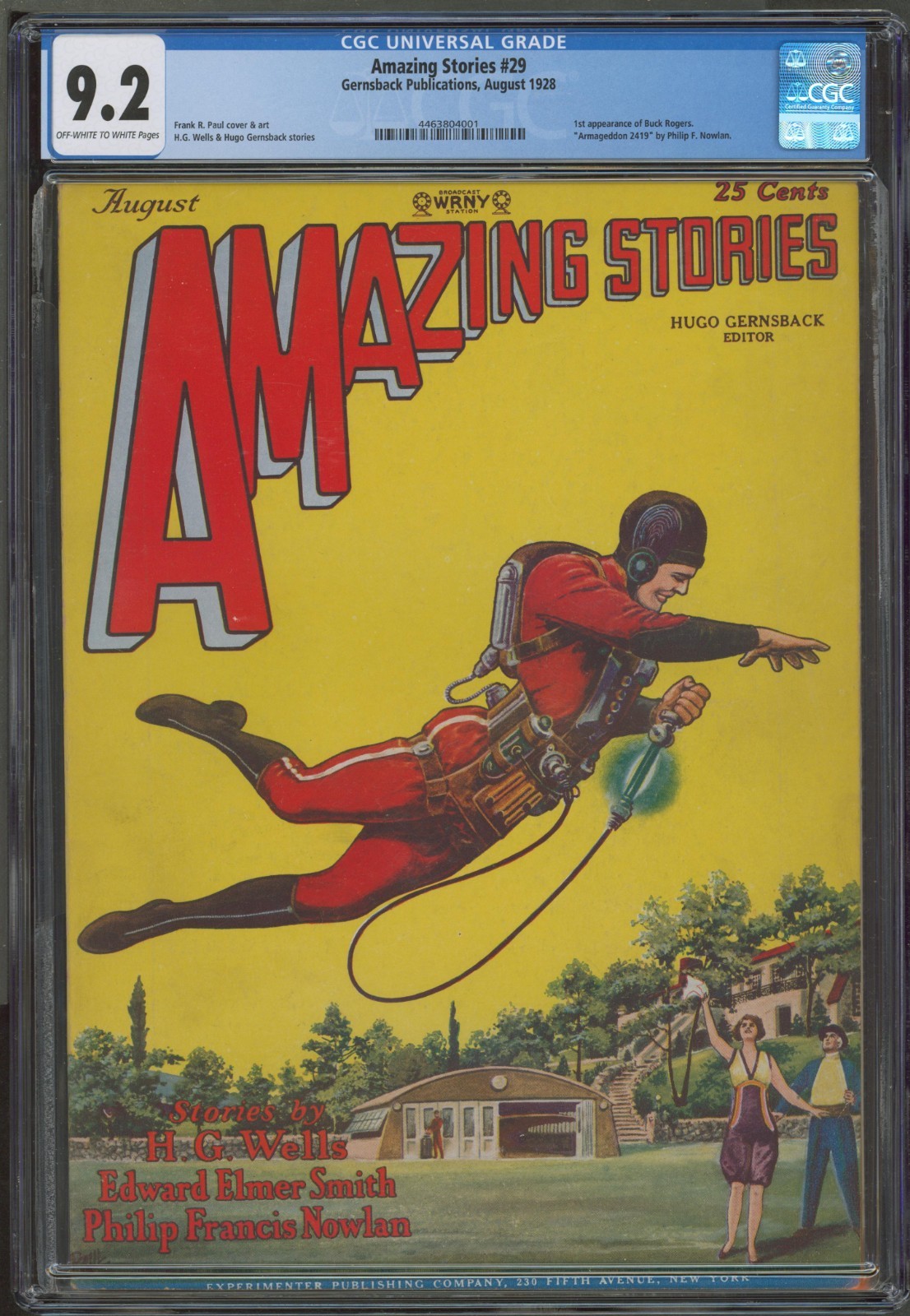 Amazing Stories 1928 August #29. First Appearance of Buck Rogers. CGC 9.2. Amazing Stories 1928 August #29. First Appearance of Buck Rogers. CGC 9.2.