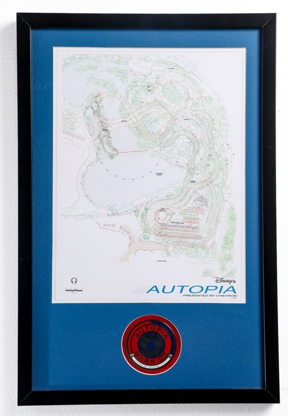 Disneyland Autopia Mark VII Car Emblem Badge Ornament Walt Disney, c. 1967-2000 Disneyland Autopia Mark VII Car Emblem Badge Ornament Walt Disney, c. 1967-2000