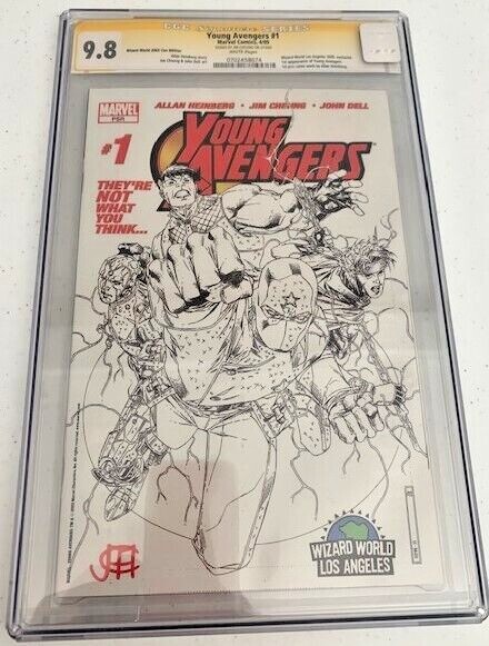 Marvel Young Avengers #1 WW LA Sketch Cover CGC SS 9.8 Jim Cheung Signed Marvel Young Avengers #1 WW LA Sketch Cover CGC SS 9.8 Jim Cheung Signed