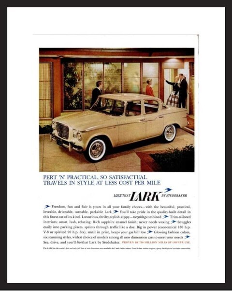 Framed Vintage LIFE Magazine Ad - Original 1960 Studebaker Lark Ad