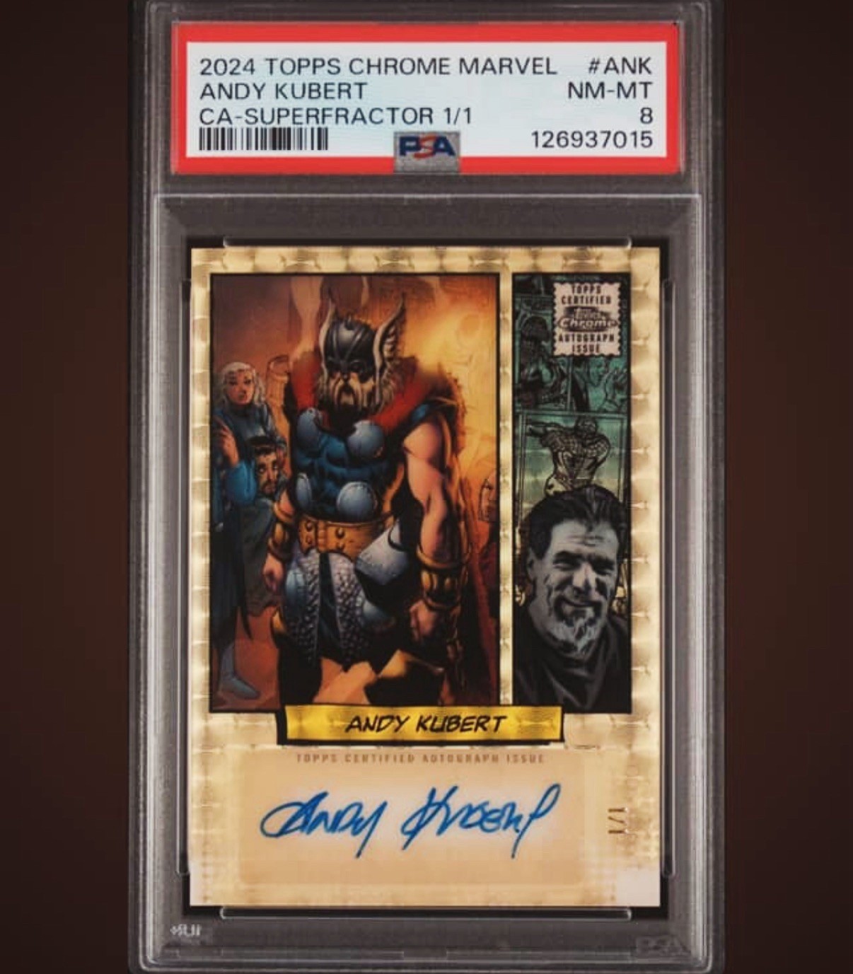 2024 Topps Marvel Chrome Comic Artist Auto Andy Kubert SUPERFRACTOR 1/1
