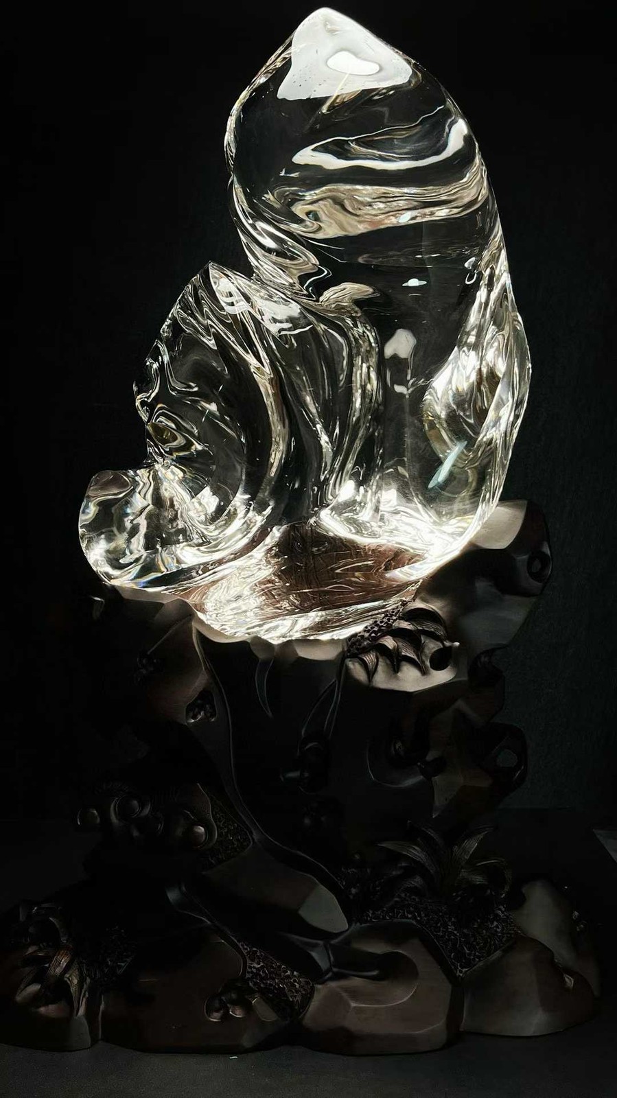 21LB Large Rare Top Natural Clear Crystal Quartz Carved Specimen Reiki Decor