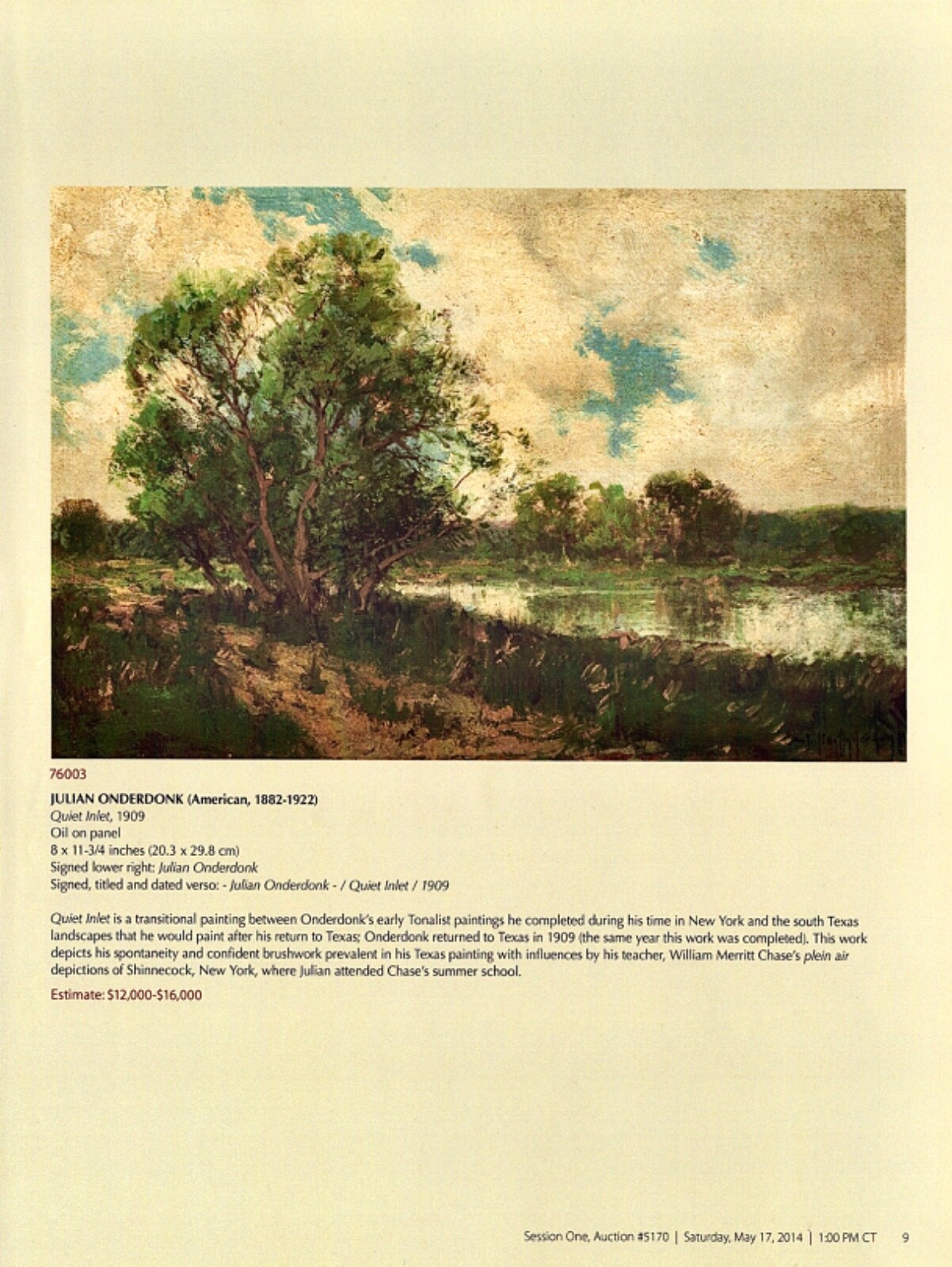 JULIAN ONDERDONK ~ ALICE CHILTON Art Gallery Exhibit ~ 2-Sided PRINT AD ~ 2014 JULIAN ONDERDONK ~ ALICE CHILTON Art Gallery Exhibit ~ 2-Sided PRINT AD ~ 2014