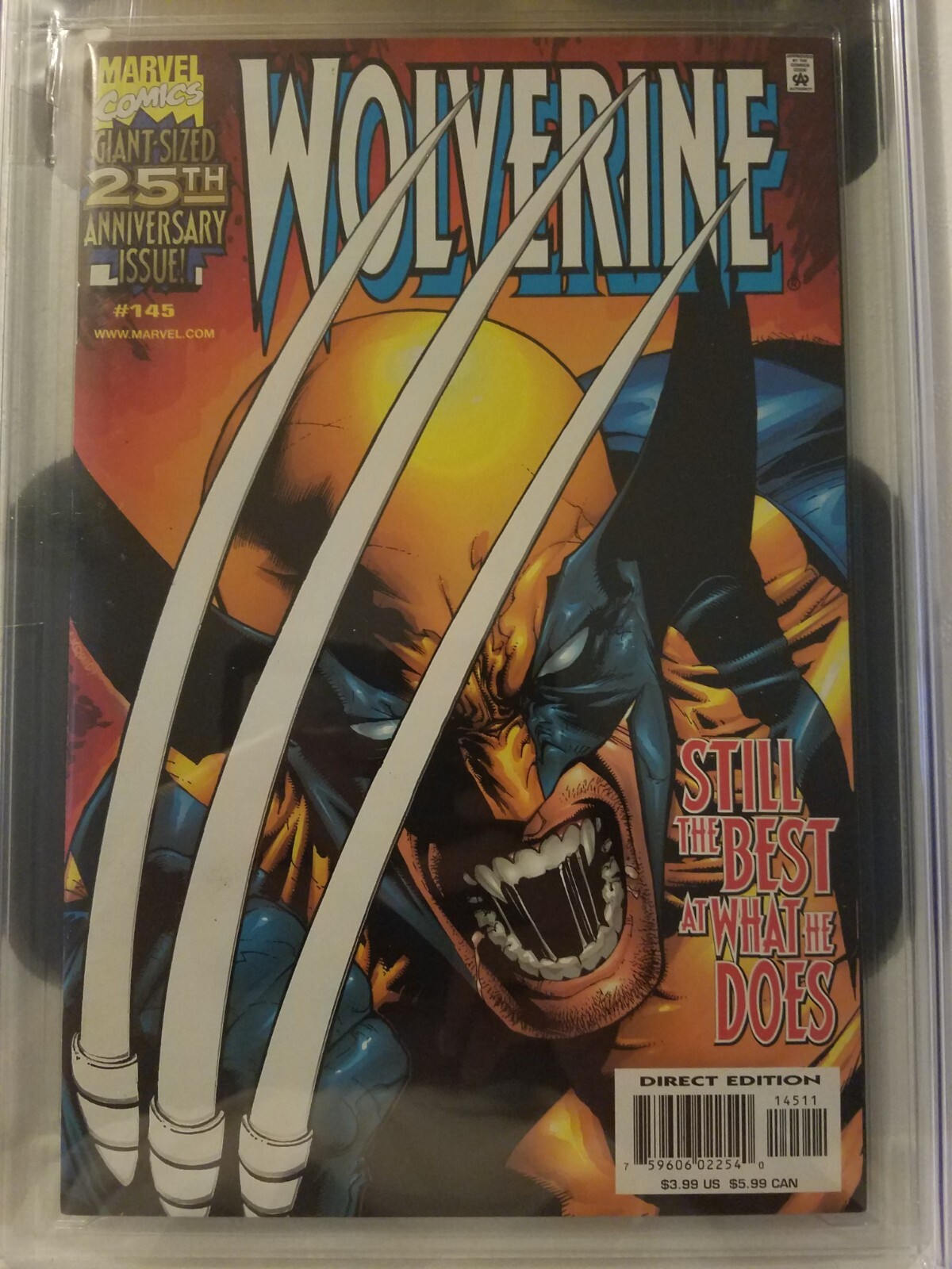 Wolverine #145 White BONE Claw Variant CGC 9.4 - Error Manufactured - Rare