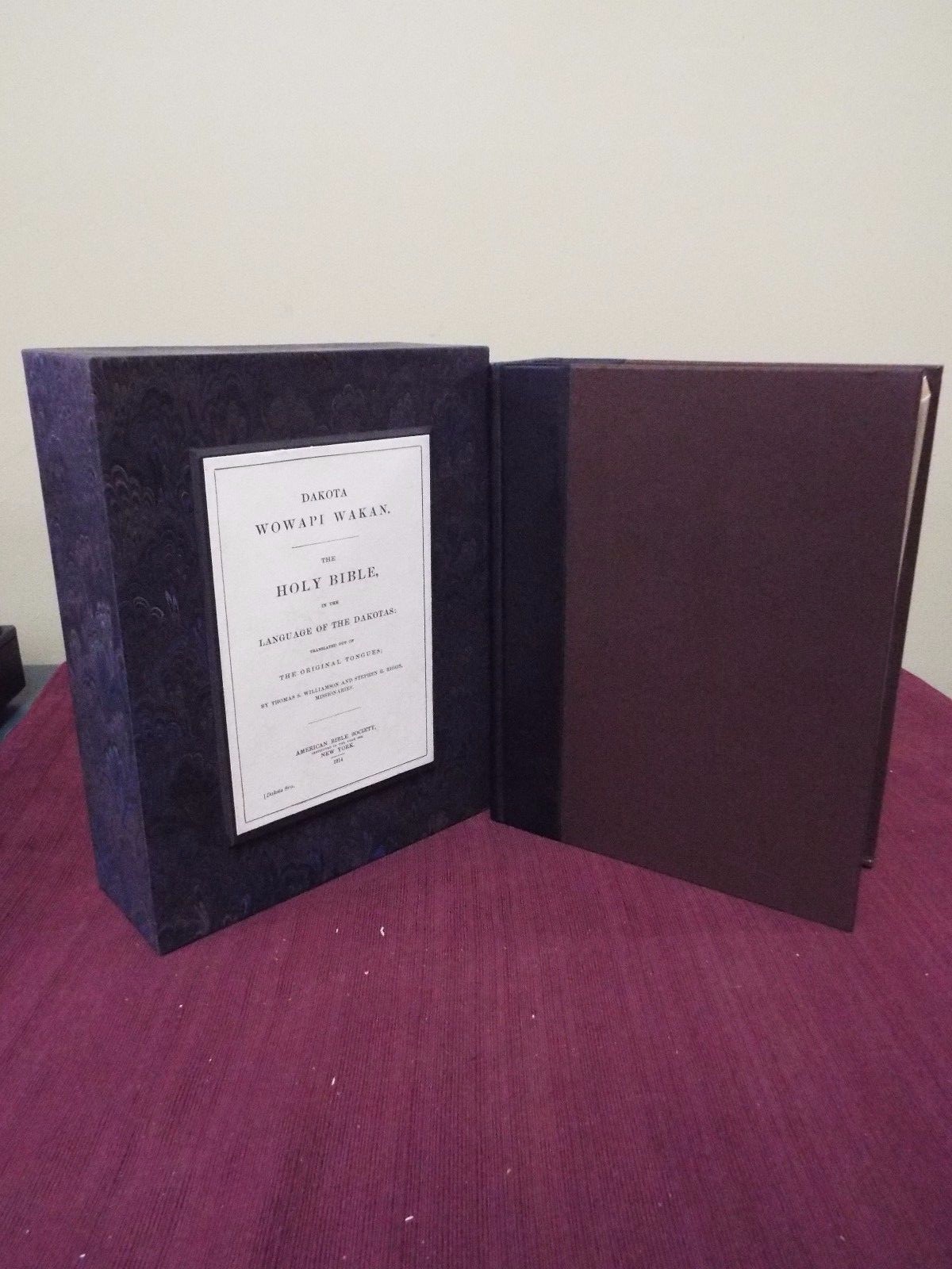 1914 Dakota Bible Native American - 2nd ed- Am Bible Socity special presentation 1914 Dakota Bible Native American - 2nd ed- Am Bible Socity special presentation