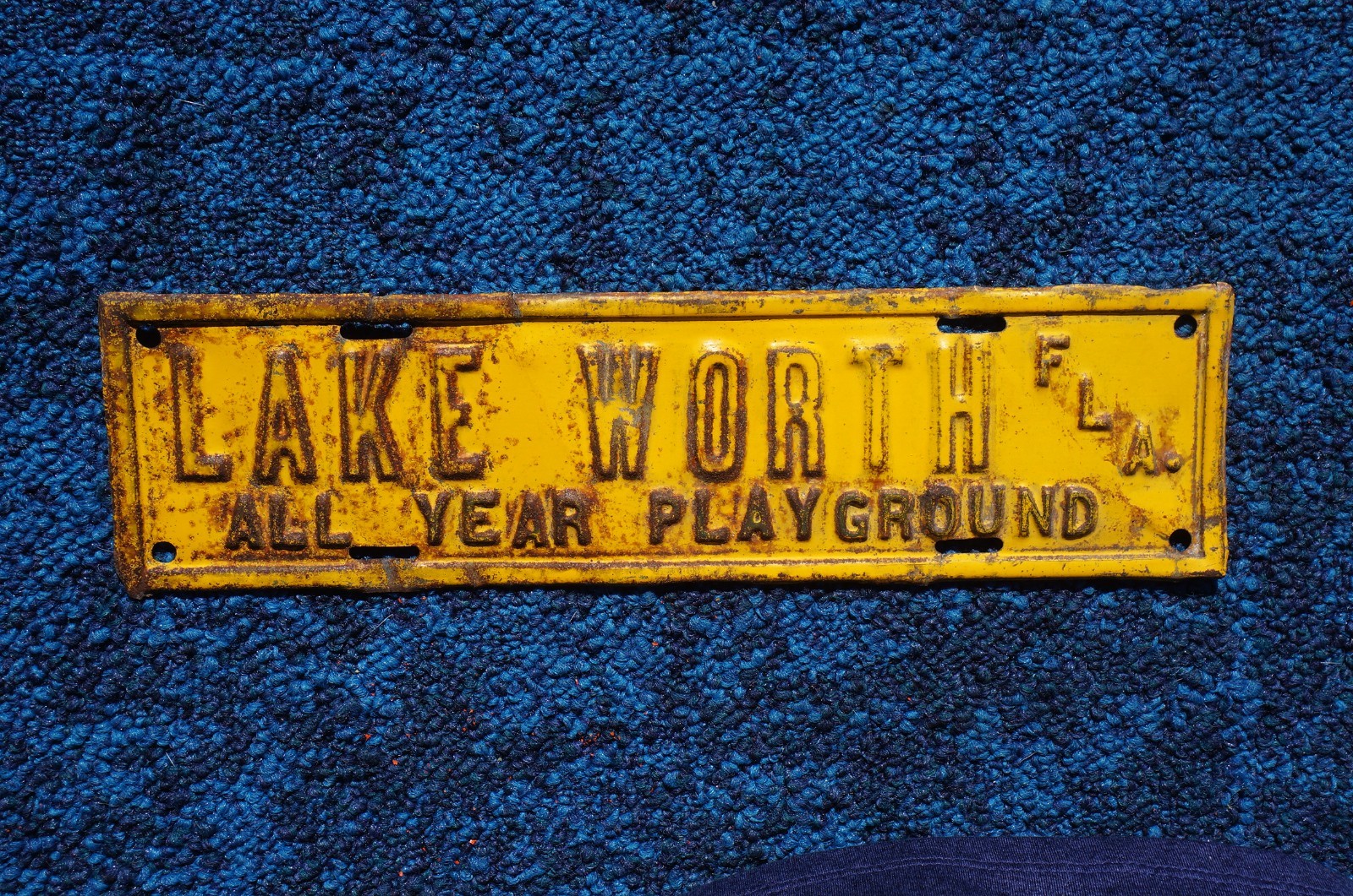 1920s 1930s LAKE WORTH Beach Florida License Plate Topper - ALL YEAR PLAYGROUND 1920s 1930s LAKE WORTH Beach Florida License Plate Topper - ALL YEAR PLAYGROUND