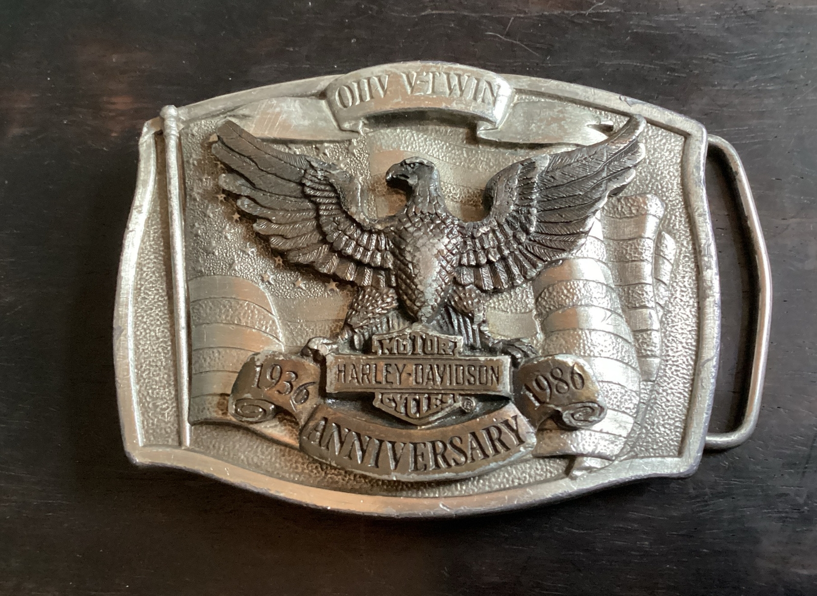 Harley Davidson 1936 - 1986 Belt Buckle - OHV Twin Harley Davidson 1936 - 1986 Belt Buckle - OHV Twin