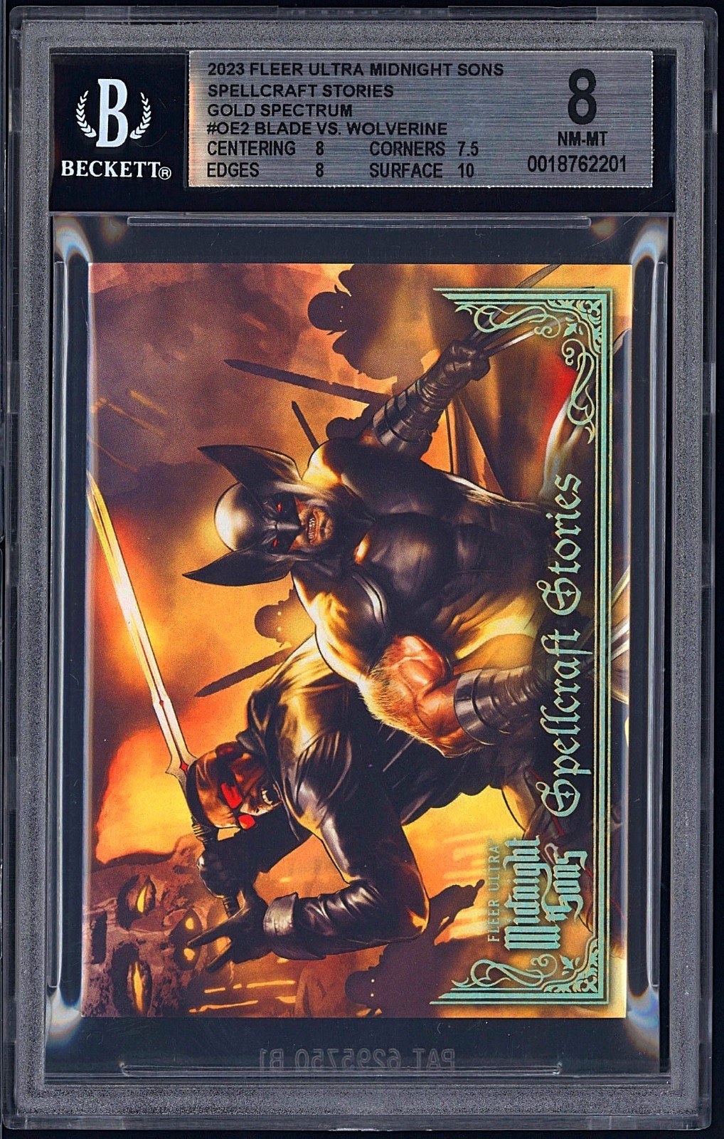 2023 Fleer Ultra Midnight Sons Gold Spectrum BLADE WOLVERINE One of One 1/1 BGS 2023 Fleer Ultra Midnight Sons Gold Spectrum BLADE WOLVERINE One of One 1/1 BGS