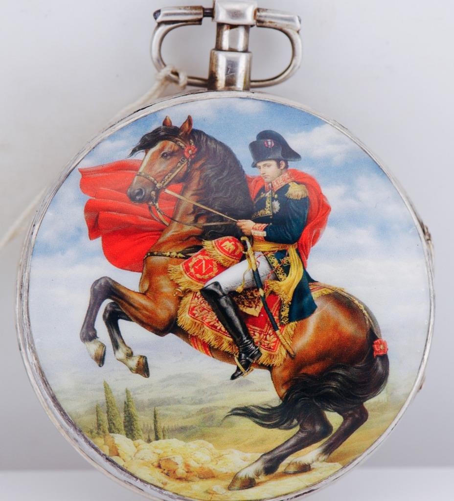 Antique Breguet à Paris Verge Fusee Silver Enamel Pocket Watch Napoleon I - 53mm