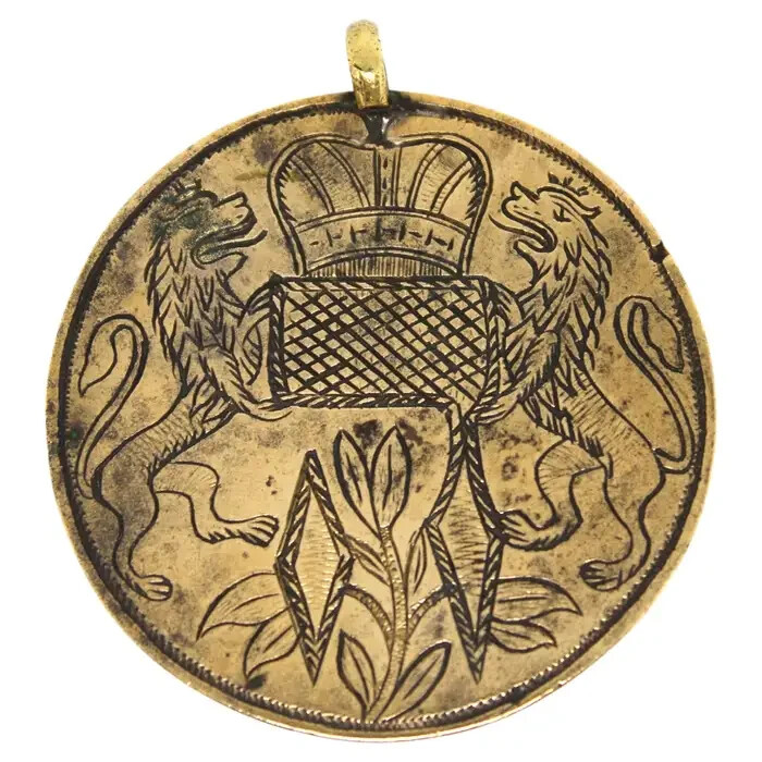 A Silver-Gilt Polish Amulet, Early 19th Century Judaica