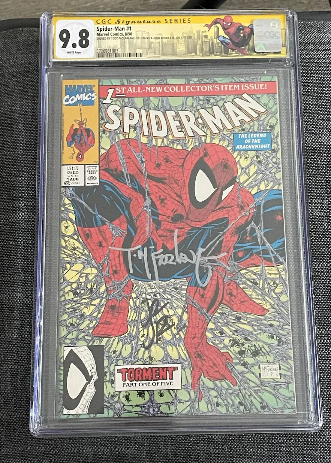 Spider-Man 1 (1990) CGC 9.8 Signed Todd McFarlane 1st Printing Epic Coverš„š Spider-Man 1 (1990) CGC 9.8 Signed Todd McFarlane 1st Printing Epic Coverš„š