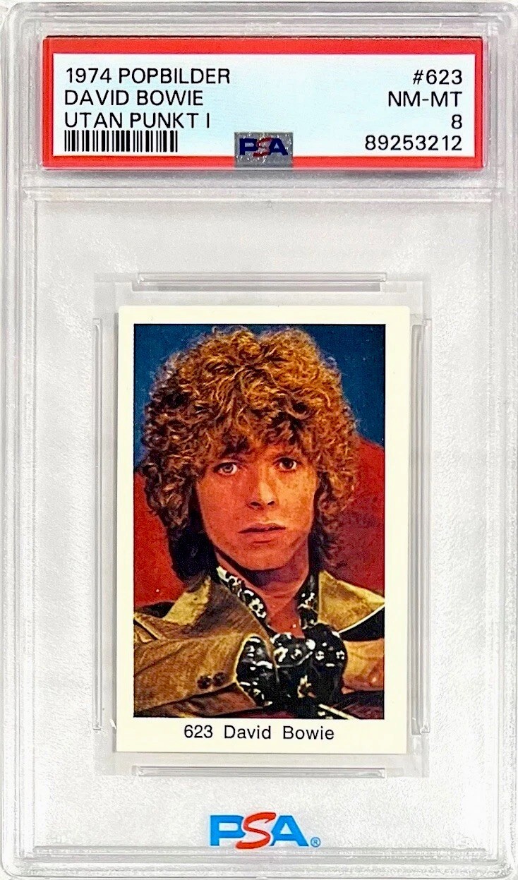 1974 POPBILDER DAVID BOWIE (RARE) PSA 8 *UTAN PUNKT* SCARCE ((HIGHEST GRADE)) 1974 POPBILDER DAVID BOWIE (RARE) PSA 8 *UTAN PUNKT* SCARCE ((HIGHEST GRADE))