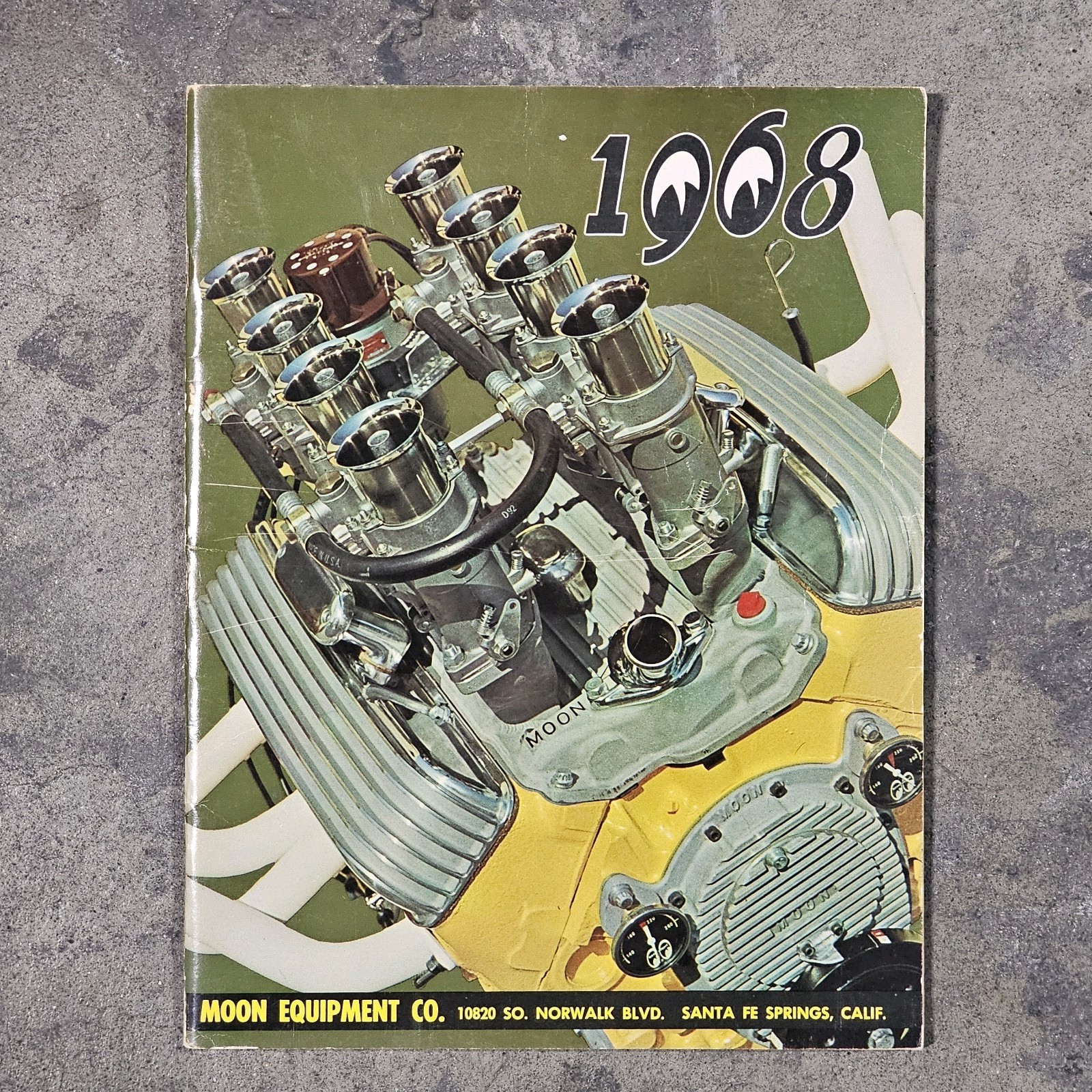 1968 MOONeyes CatAloG Vintage Drag Racing HOT ROD Custom speed moon auto parts 1968 MOONeyes CatAloG Vintage Drag Racing HOT ROD Custom speed moon auto parts