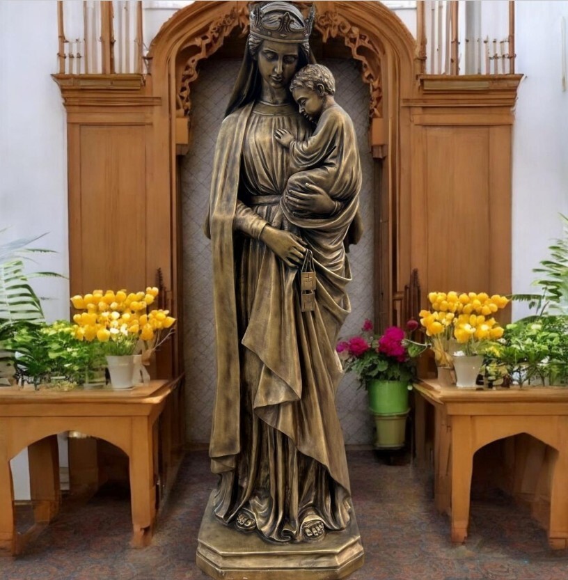 + Bronze statue of The Madonna & Child, 72 + Bronze statue of The Madonna & Child, 72