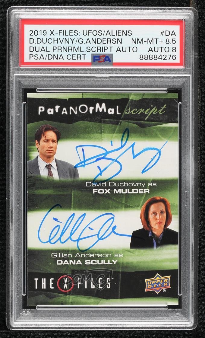 2019 The X-Files: UFOs & Aliens Edition David Duchovny Gillian Anderson Auto 5l3