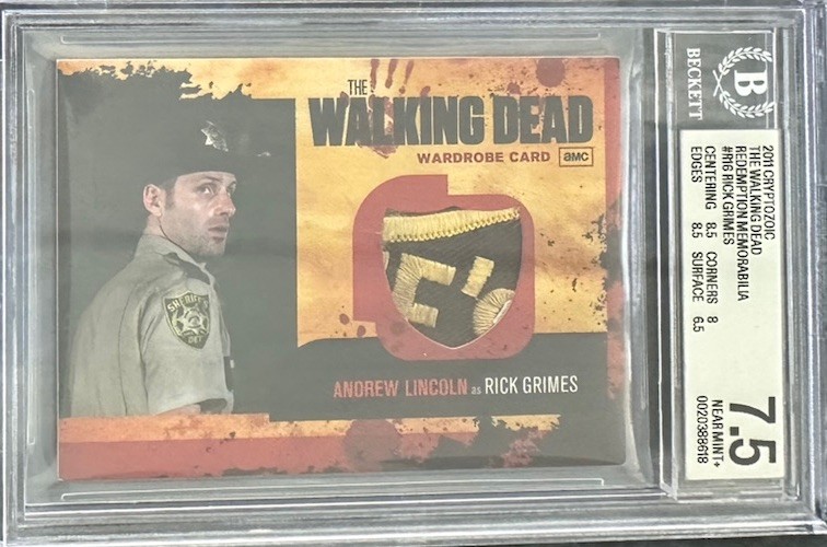 2011 AMC The Walking Dead Andrew Lincoln /18 Wardrobe Worn Redemption RELIC BGS