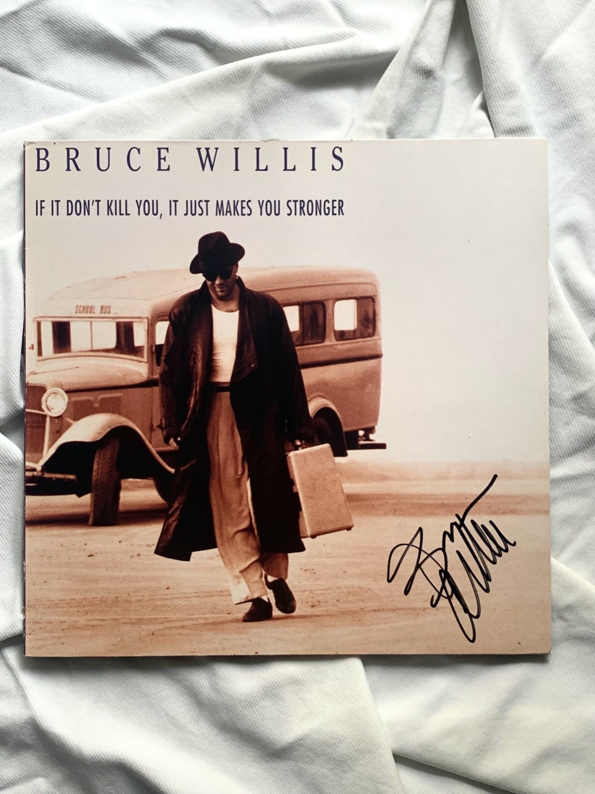 BRUCE WILLIS Original SIGNED If It Don't Kill You AUTOGRAPH Vinyl LP InPERSON