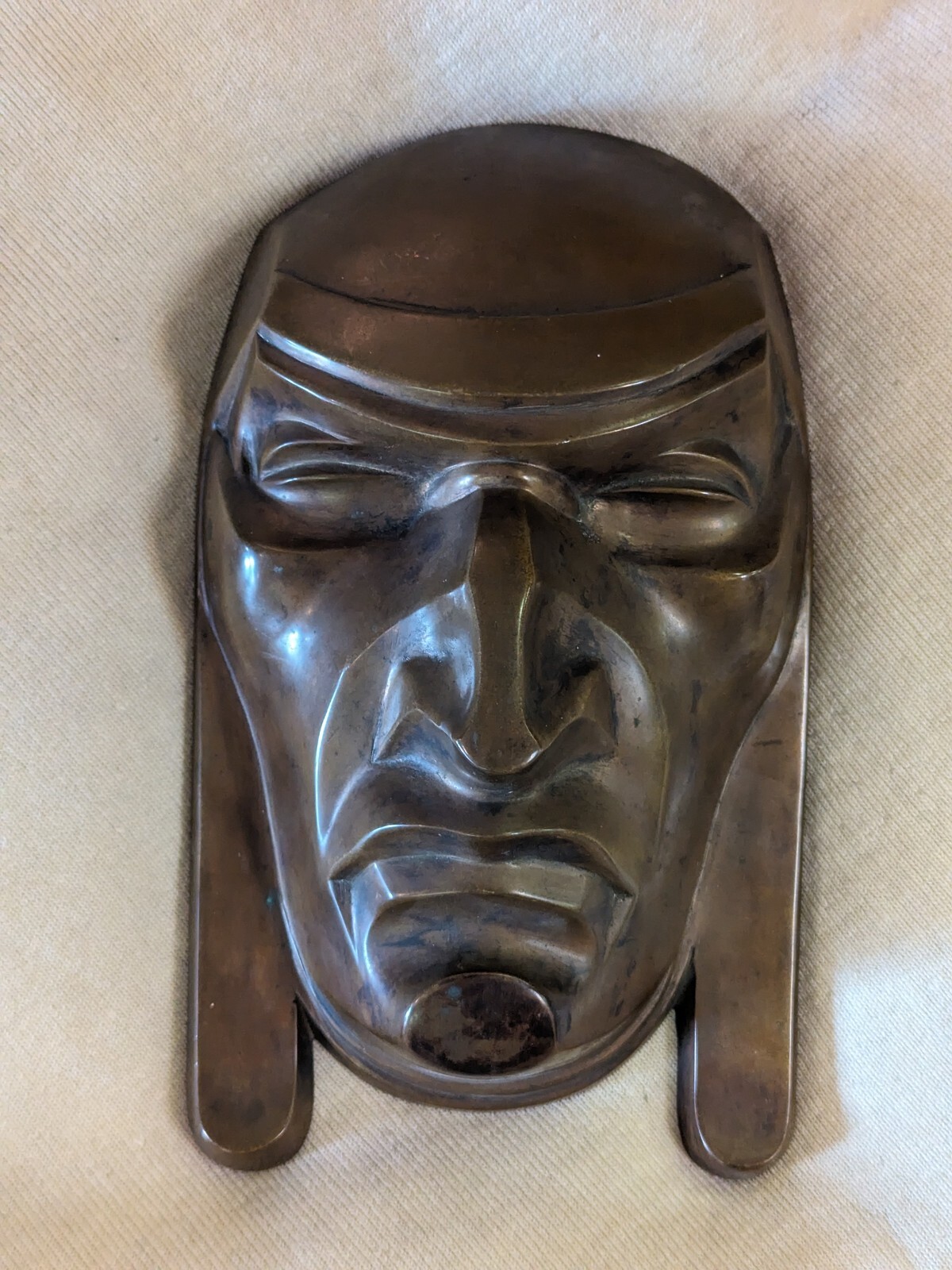 😲 Antique Bronze Sculpture 🔥 Theater Mask Danish Monk ☠Early Art Deco 🎠Real 😲 Antique Bronze Sculpture 🔥 Theater Mask Danish Monk ☠Early Art Deco 🎠Real