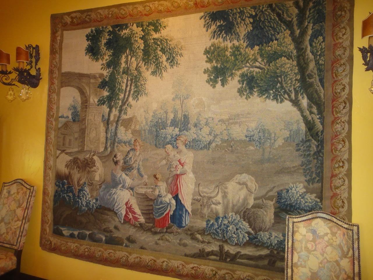 Aubusson Pastoral Tapestry Jean Baptiste Huet XVIII Century Aubusson Pastoral Tapestry Jean Baptiste Huet XVIII Century