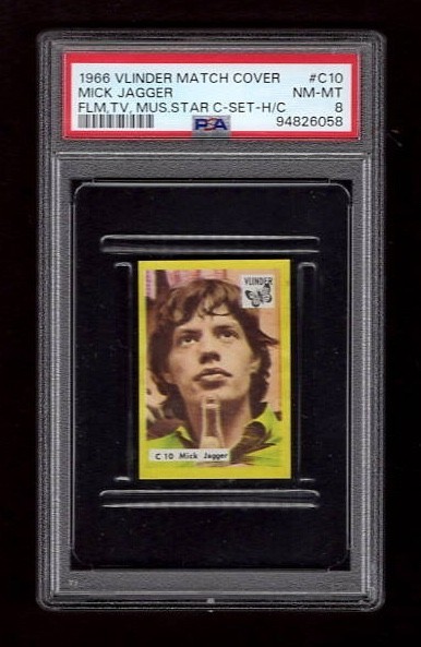 PSA 8 MICK JAGGER 1966 Vlinder Card #C10 THE ROLLING STONES