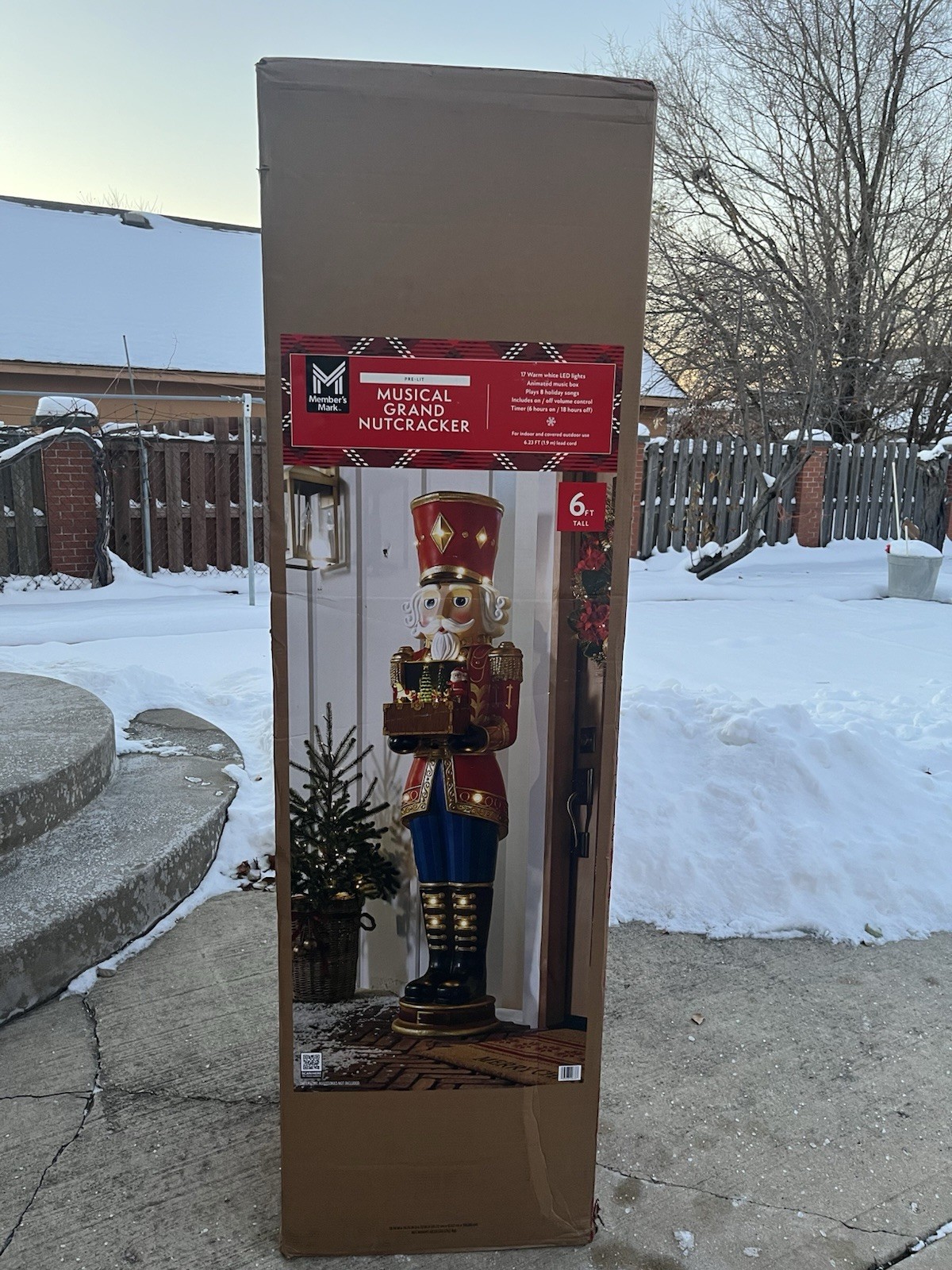 Member's Mark 6' Pre-Lit Grand Nutcracker with Music Box Member's Mark 6' Pre-Lit Grand Nutcracker with Music Box