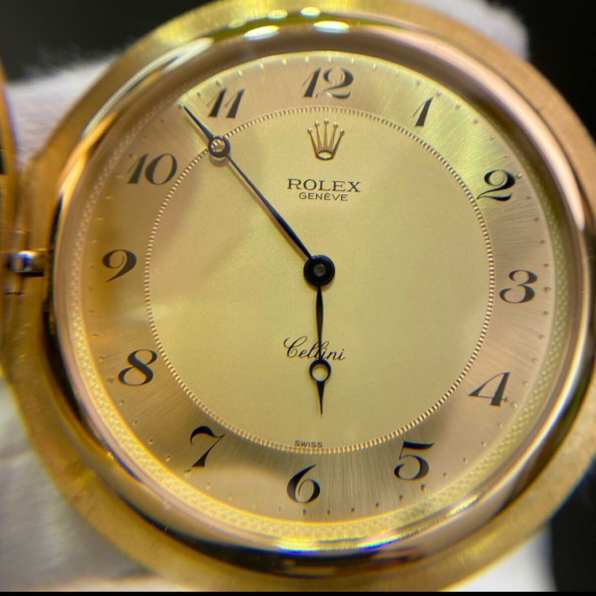 Rolex Cellini Pocket Watch 18K 750 Gold Manual Winding Working Item JAPAN JP