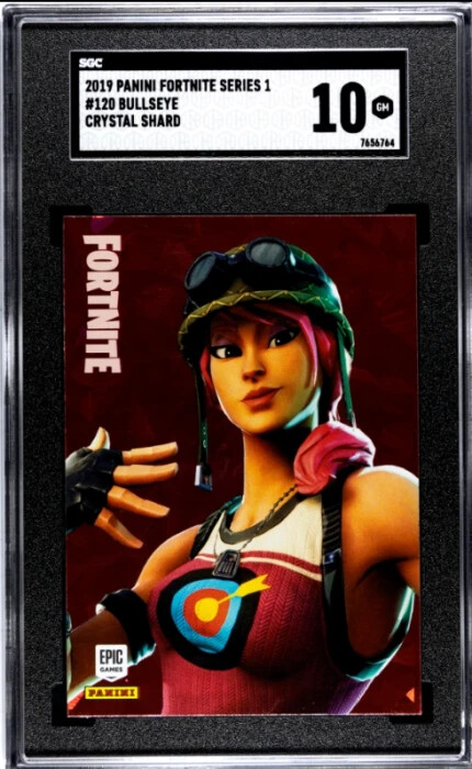 2019 PANINI FORTNITE SERIES 1 BULLSEYE CRYSTAL SHARD USA PRINT SGC 10 GEM MINT