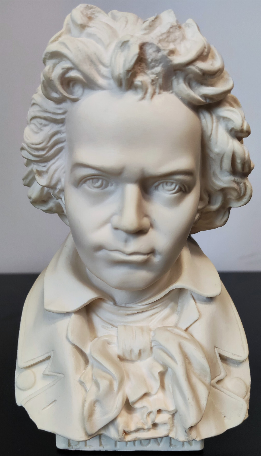 Beethoven Bust of Alabaster, Signed from Professor Giuseppe (Professor) Bessi