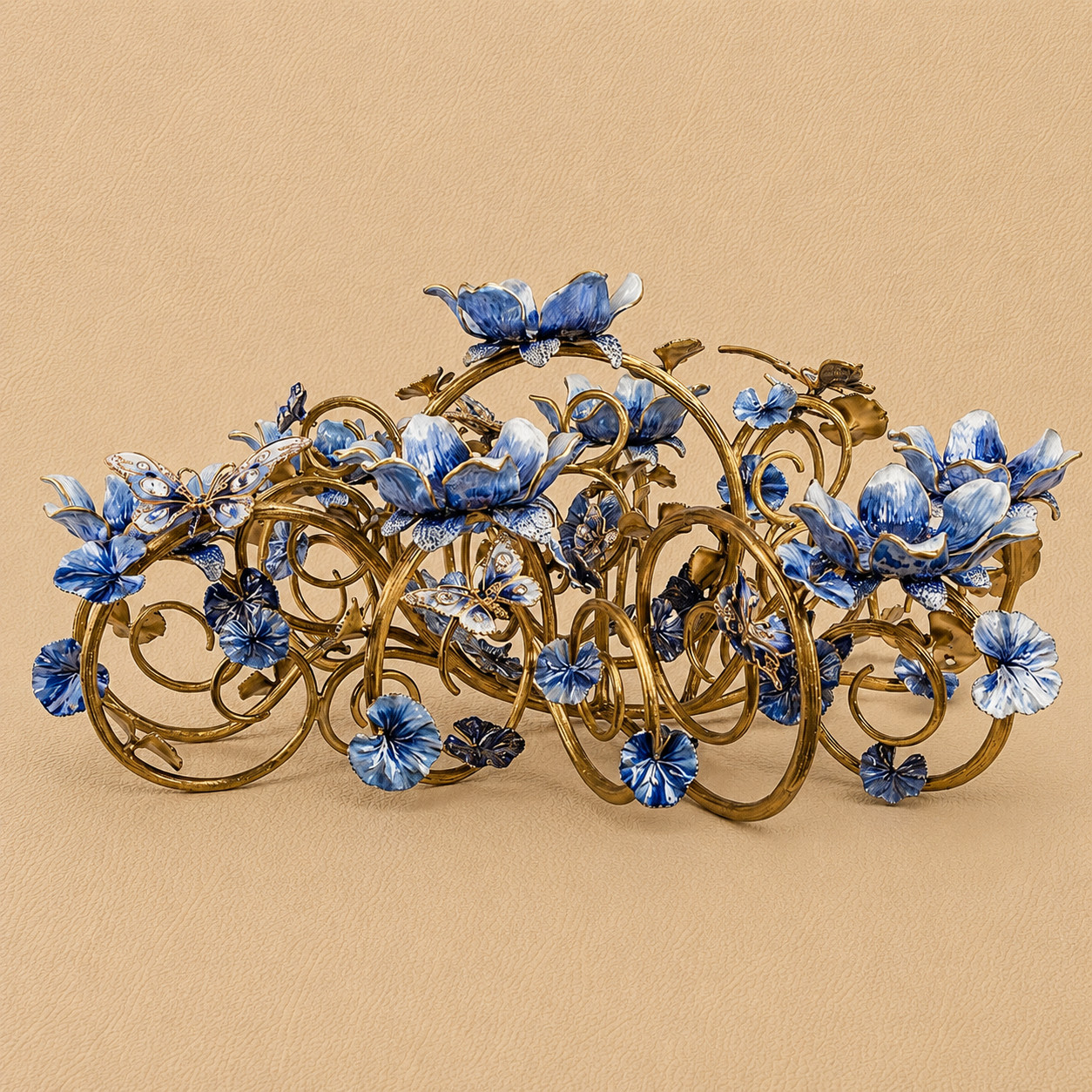 Jay Strongwater Claudine Floral And Butterfly Candelabra Delft Garden Jay Strongwater Claudine Floral And Butterfly Candelabra Delft Garden