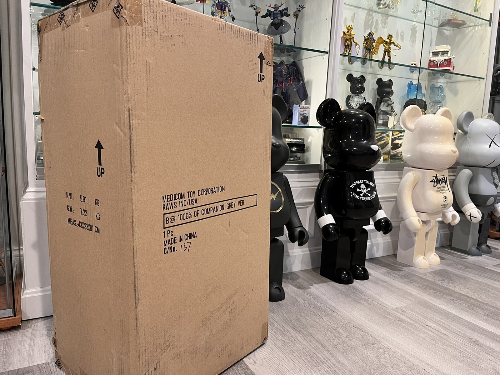 Bearbrick x Kaws Gray Dissected Companion 1000% Be@rbrick Medicom Original Fake