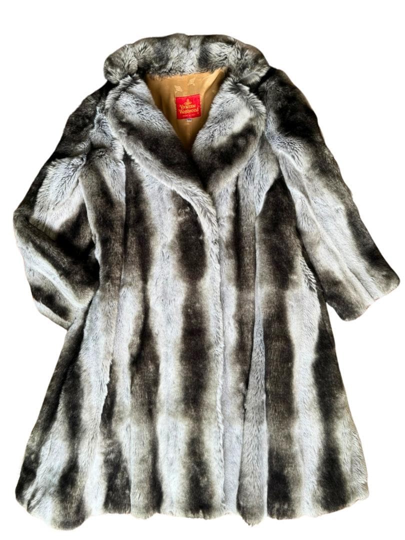 Vivienne Westwood Women Jacket Couture Faux Fur Long Coat Limited Edition VHTF P Vivienne Westwood Women Jacket Couture Faux Fur Long Coat Limited Edition VHTF P