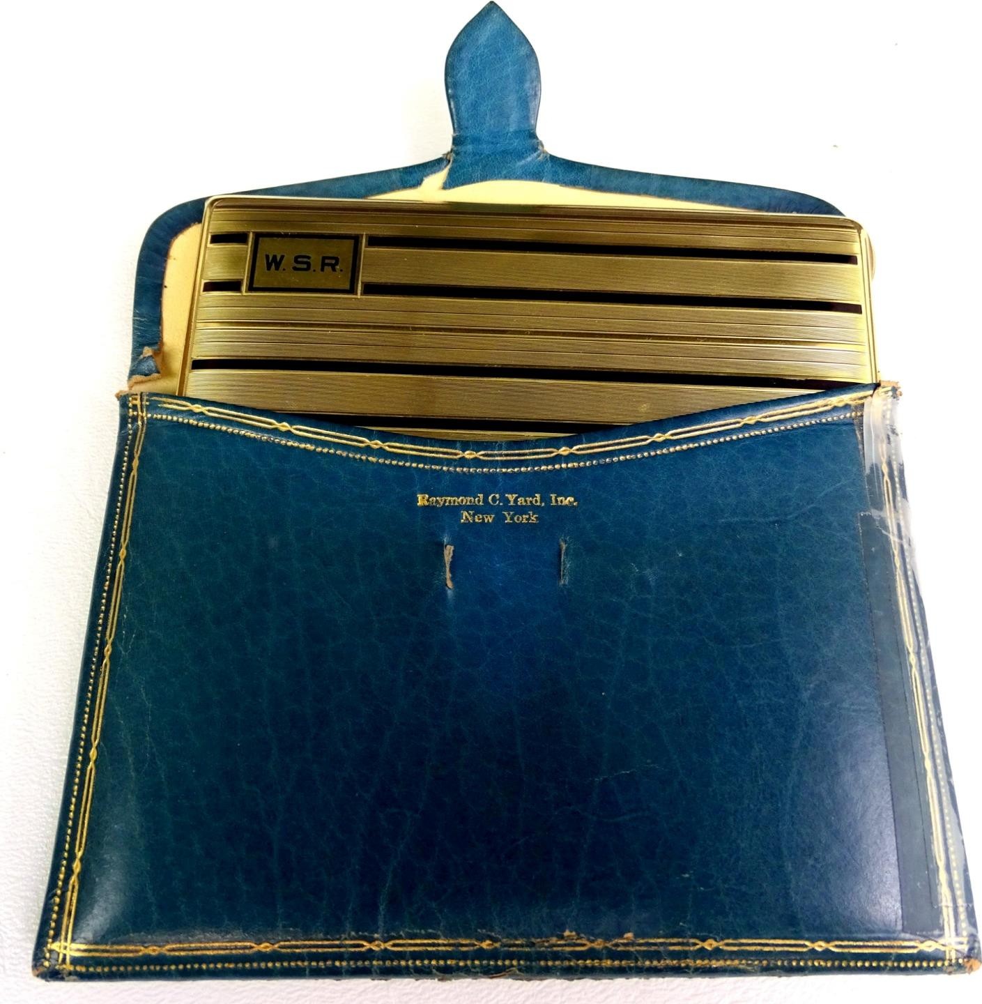 Raymond Yard New York Signed Solid 14K Gold Scarce Cigarette Case 131Grams 1948 Raymond Yard New York Signed Solid 14K Gold Scarce Cigarette Case 131Grams 1948