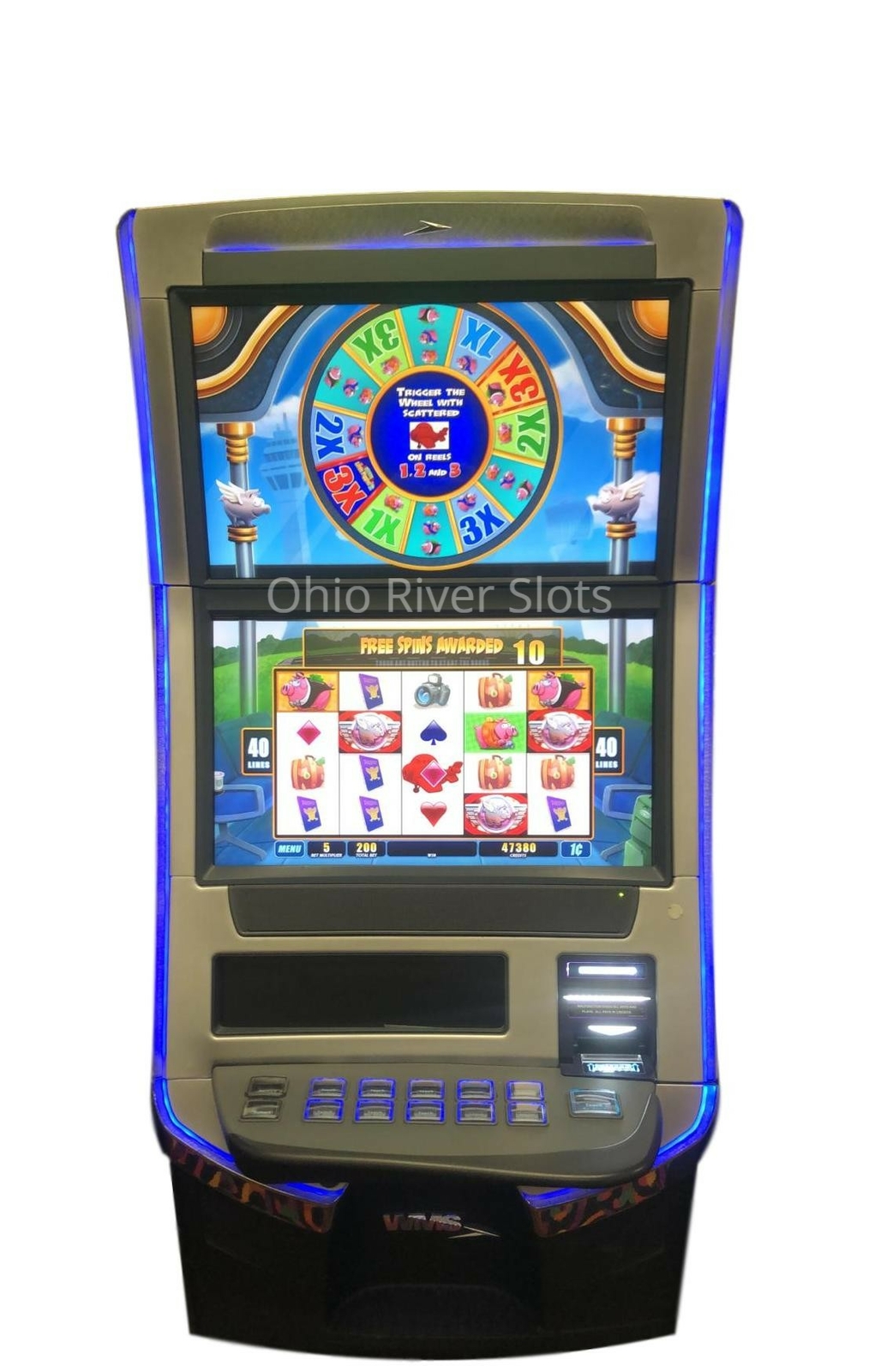 Williams Bluebird Blade Rich Little Piggies slot machine (Free Play, Handpay, CO Williams Bluebird Blade Rich Little Piggies slot machine (Free Play, Handpay, CO