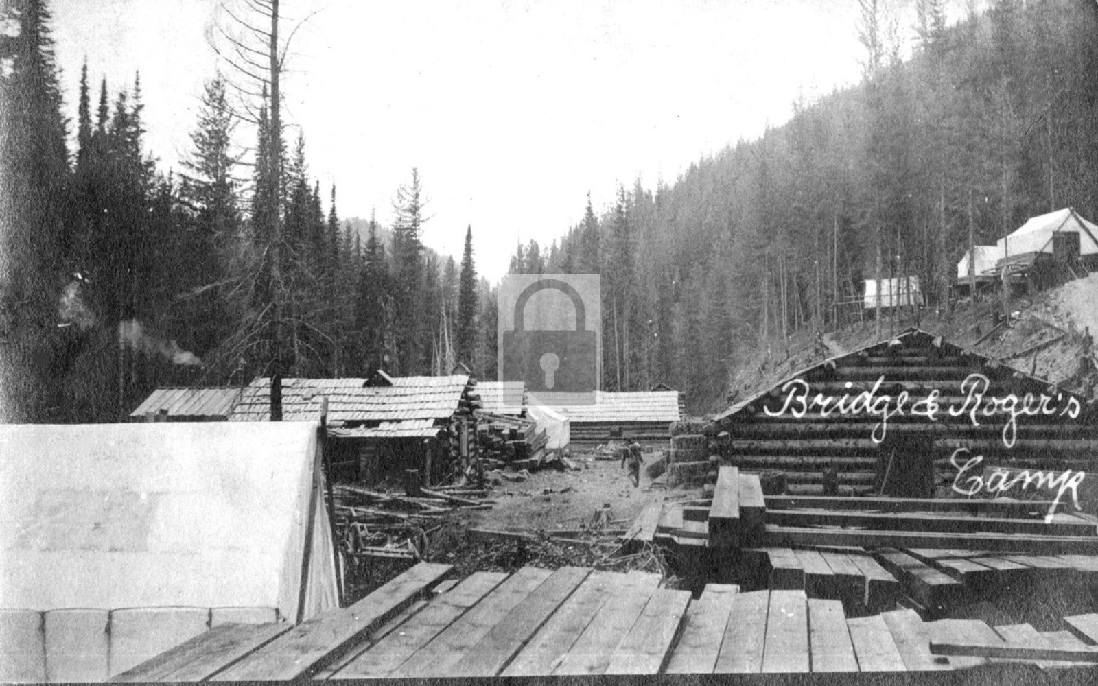 Bridge & Roger's Lumber Camp Taft Montana MT - 11x17 Reprint Bridge & Roger's Lumber Camp Taft Montana MT - 11x17 Reprint