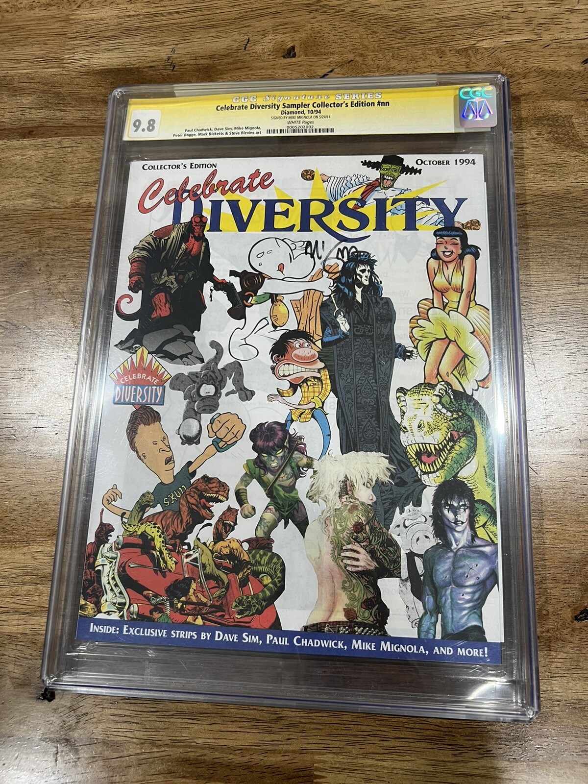 Celebrate Diversity 1994 CGC 9.8 SS Signed Mignola Hellboy Grail RARE