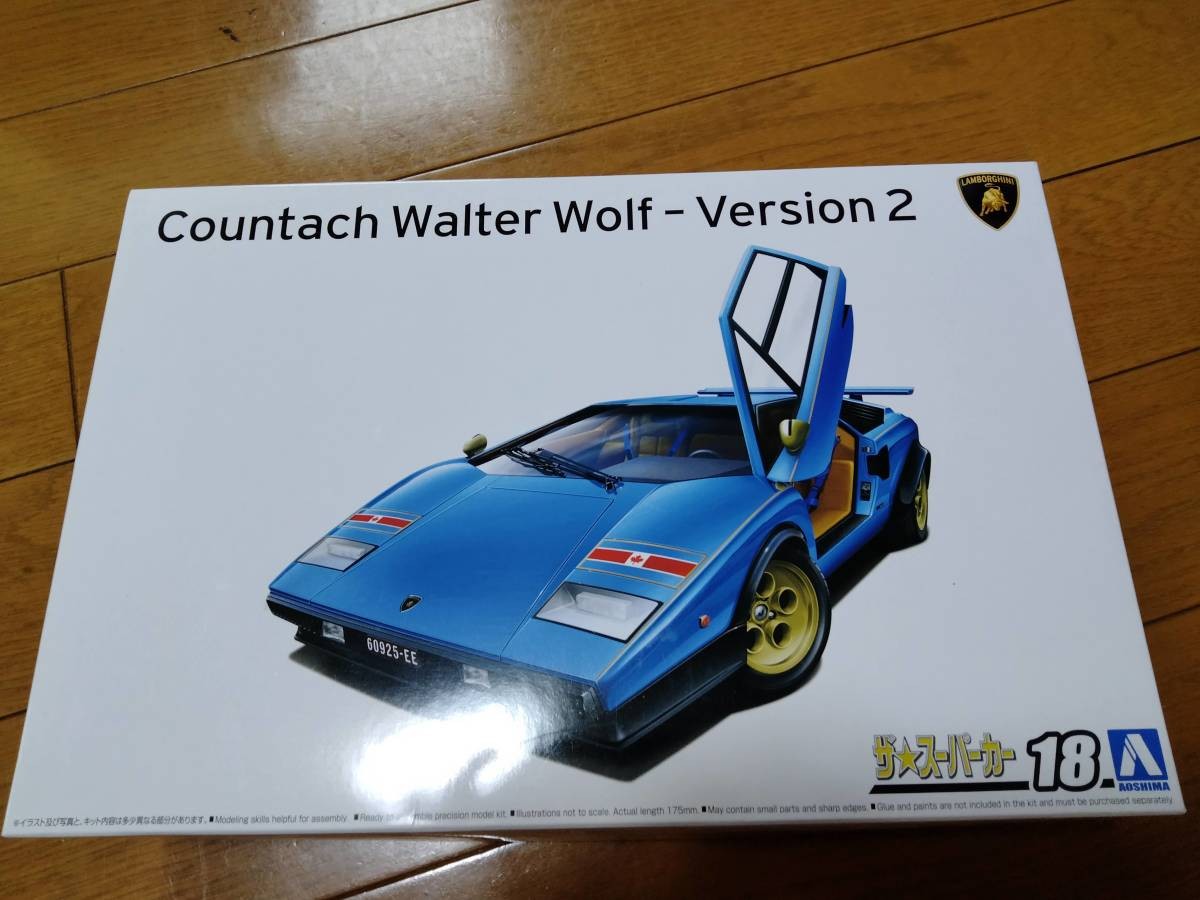 Aoshima Japan Supercar 18 1976 Wolf Countach Ver.2 1/24 Model Kit Aoshima Japan Supercar 18 1976 Wolf Countach Ver.2 1/24 Model Kit