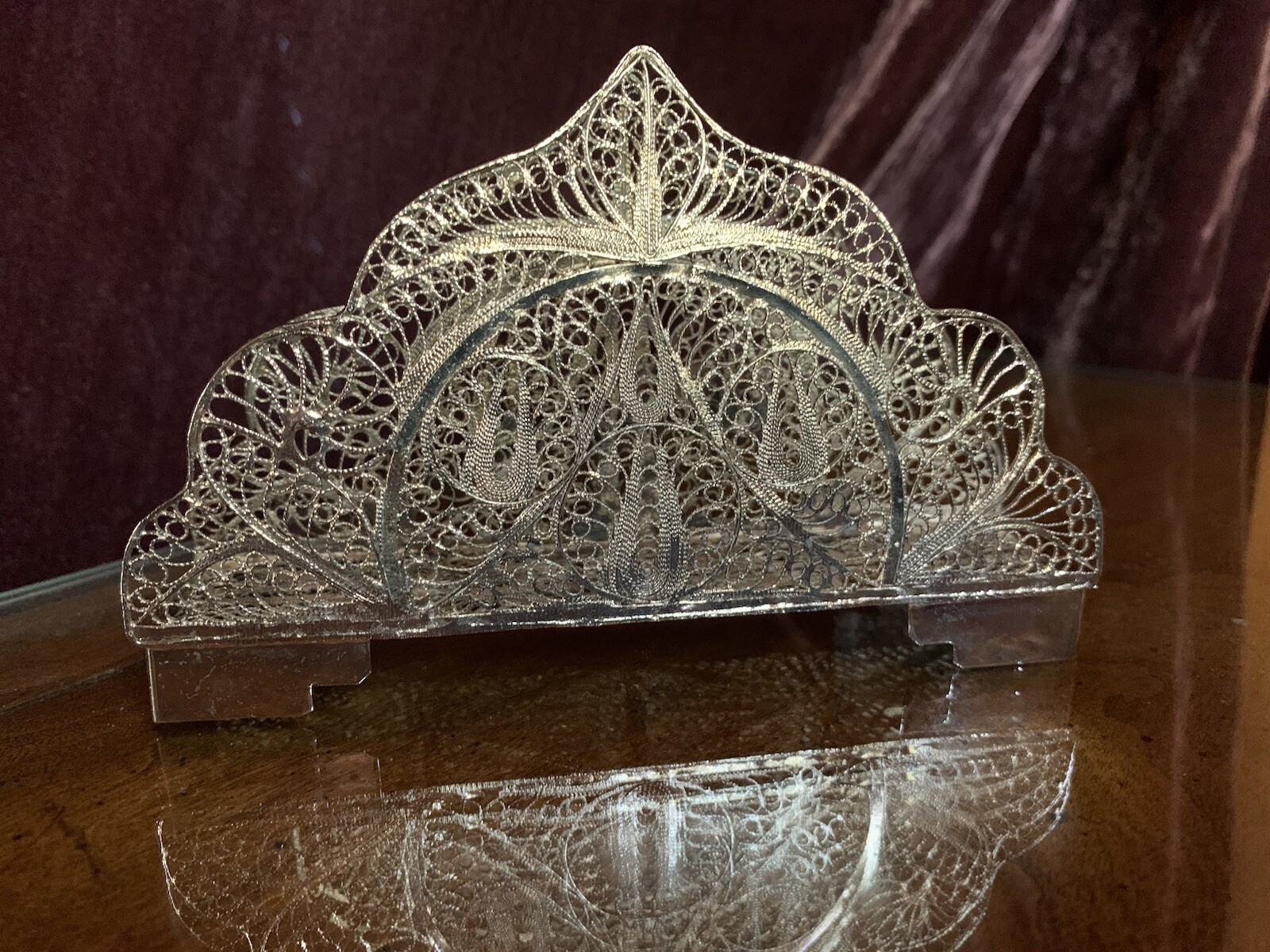 Antique Silver Filigree Letter Stationary Desk European Yemenite Bezalel Judaica Antique Silver Filigree Letter Stationary Desk European Yemenite Bezalel Judaica