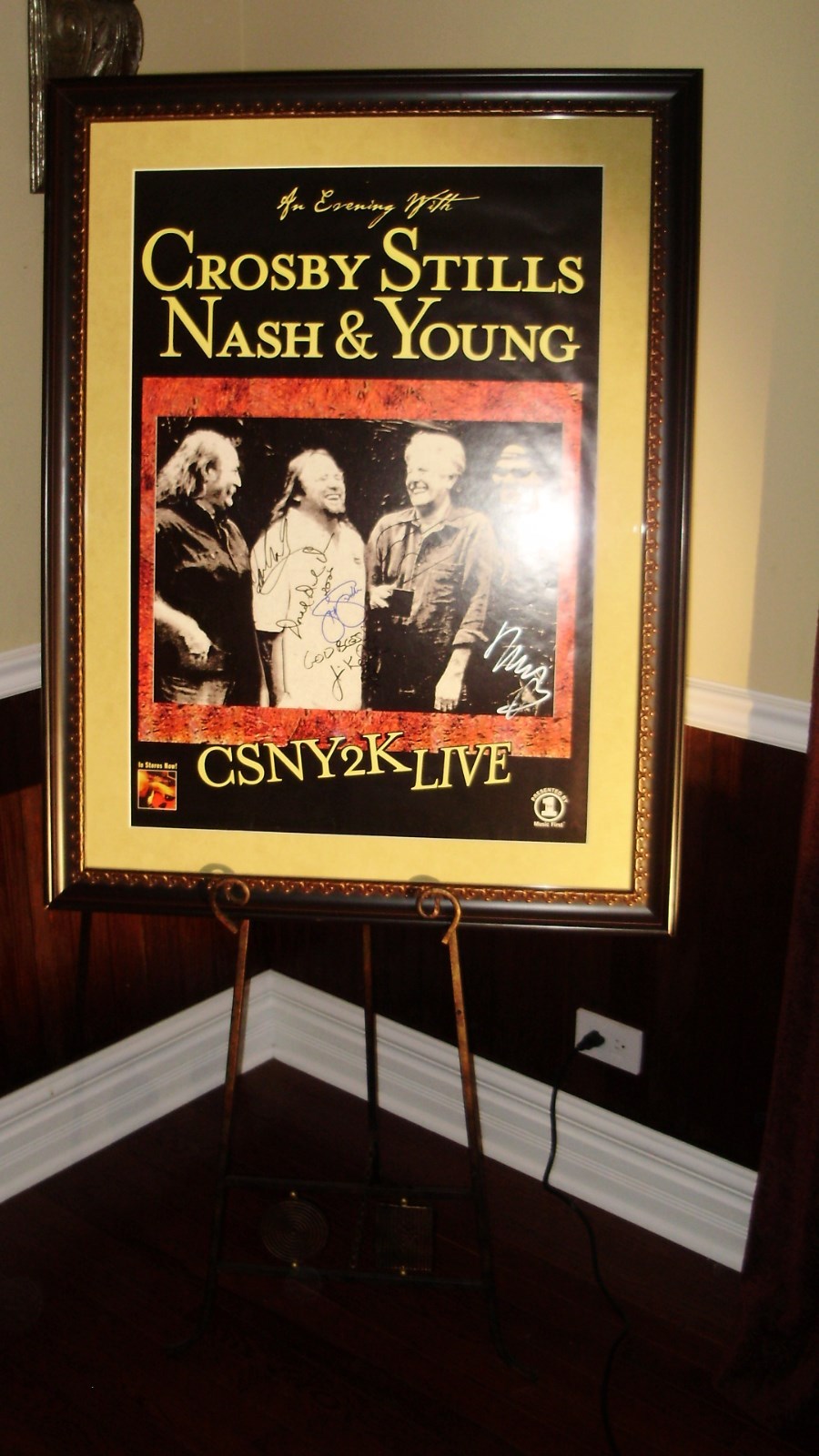 Crosby Stills Nash & Neil Young + Band Autographed / Signed Poster 2000 VH1 Crosby Stills Nash & Neil Young + Band Autographed / Signed Poster 2000 VH1