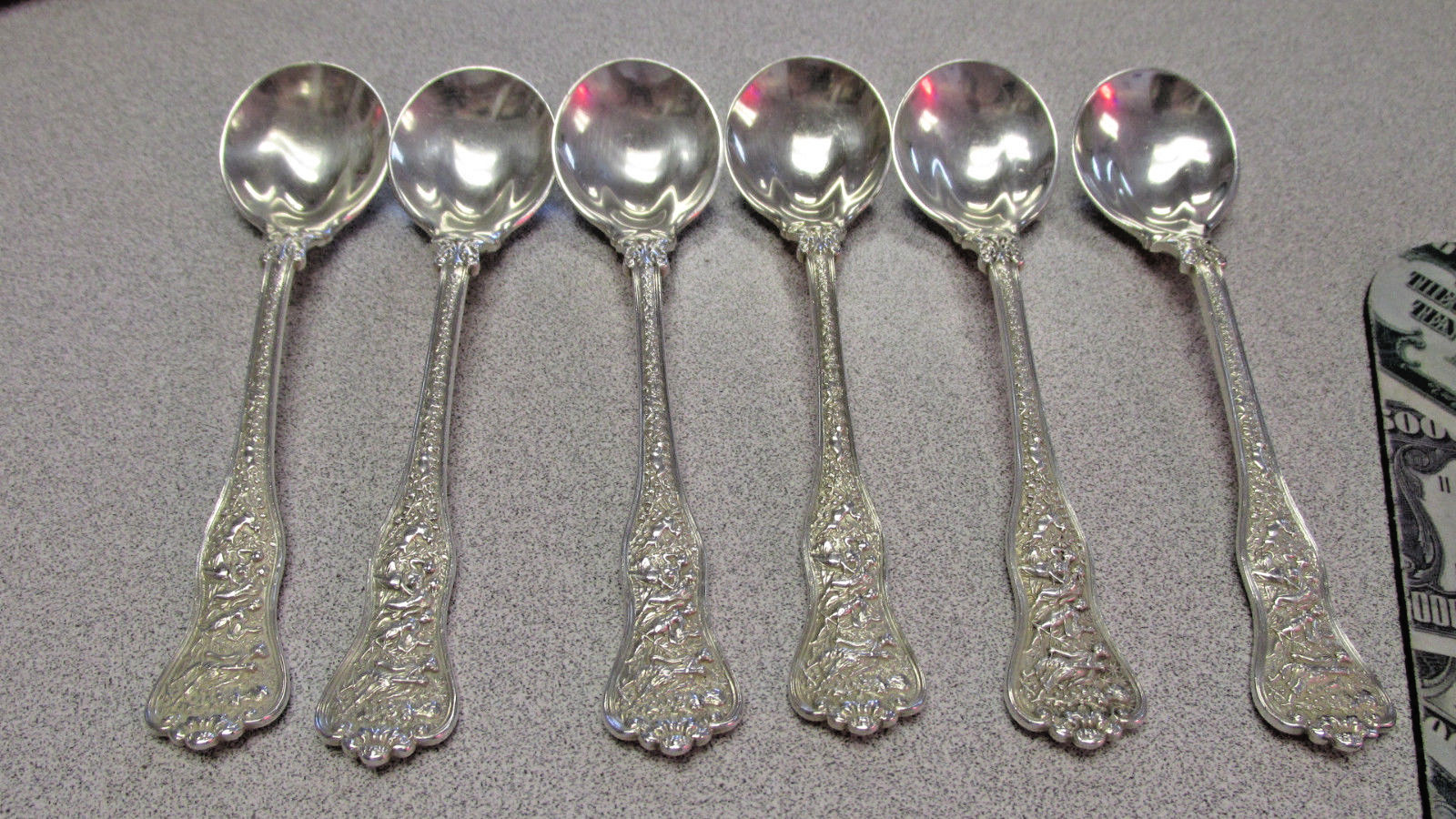 Tiffany & Co Patent 1878 Olympian Victorian Sterling Silver ice Cream Spoon Set Tiffany & Co Patent 1878 Olympian Victorian Sterling Silver ice Cream Spoon Set
