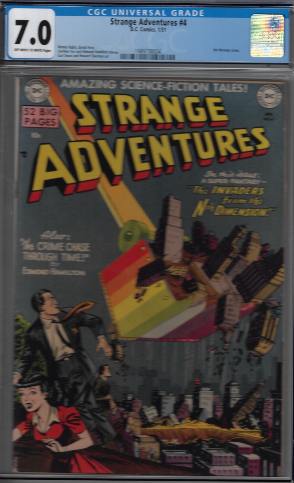 STRANGE ADVENTURES #4 CGC 7.0 VF- 1951 DC SCI-FI CLASSIC GOLDENAGE