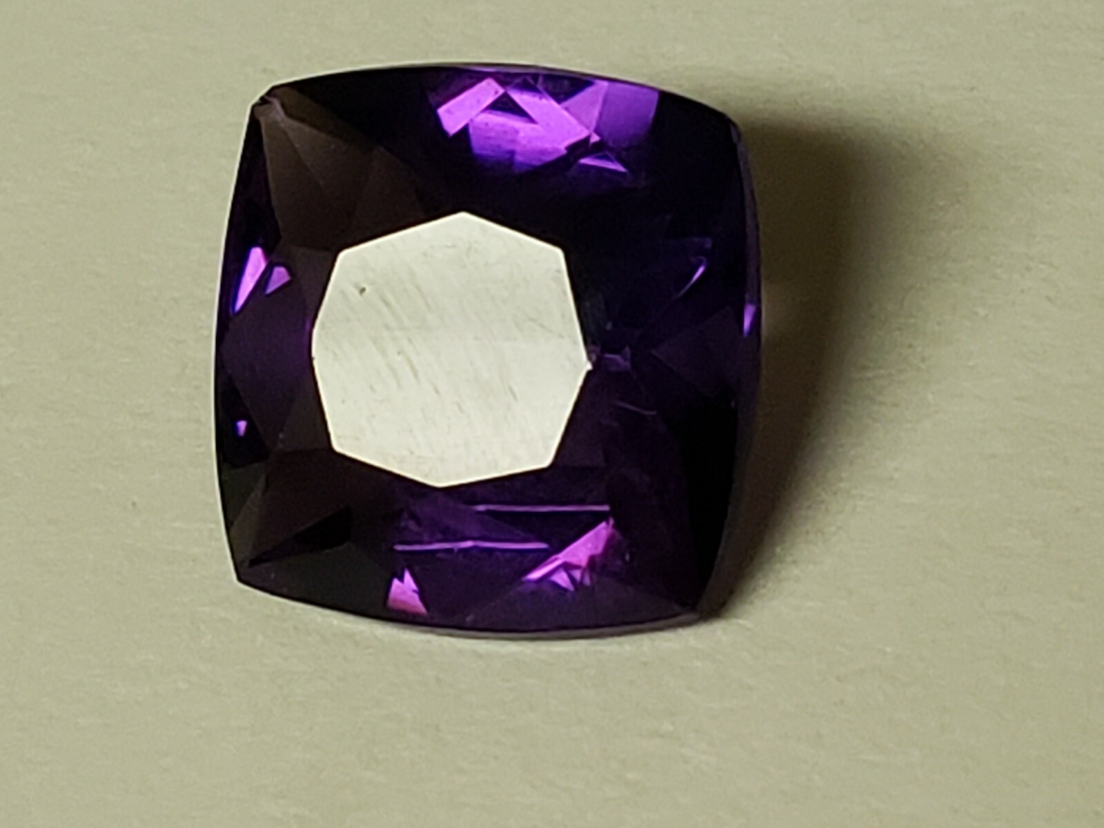 100% Natural very beautiful Cushion shaped Amethyst.