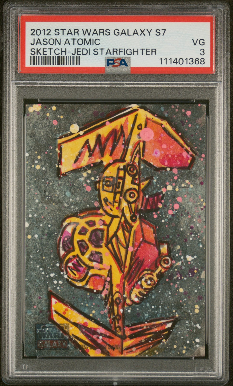 2012 TOPPS STAR WARS GALAXY SER 7 SKETCH CARDS JASON ATOMIC PSA 3