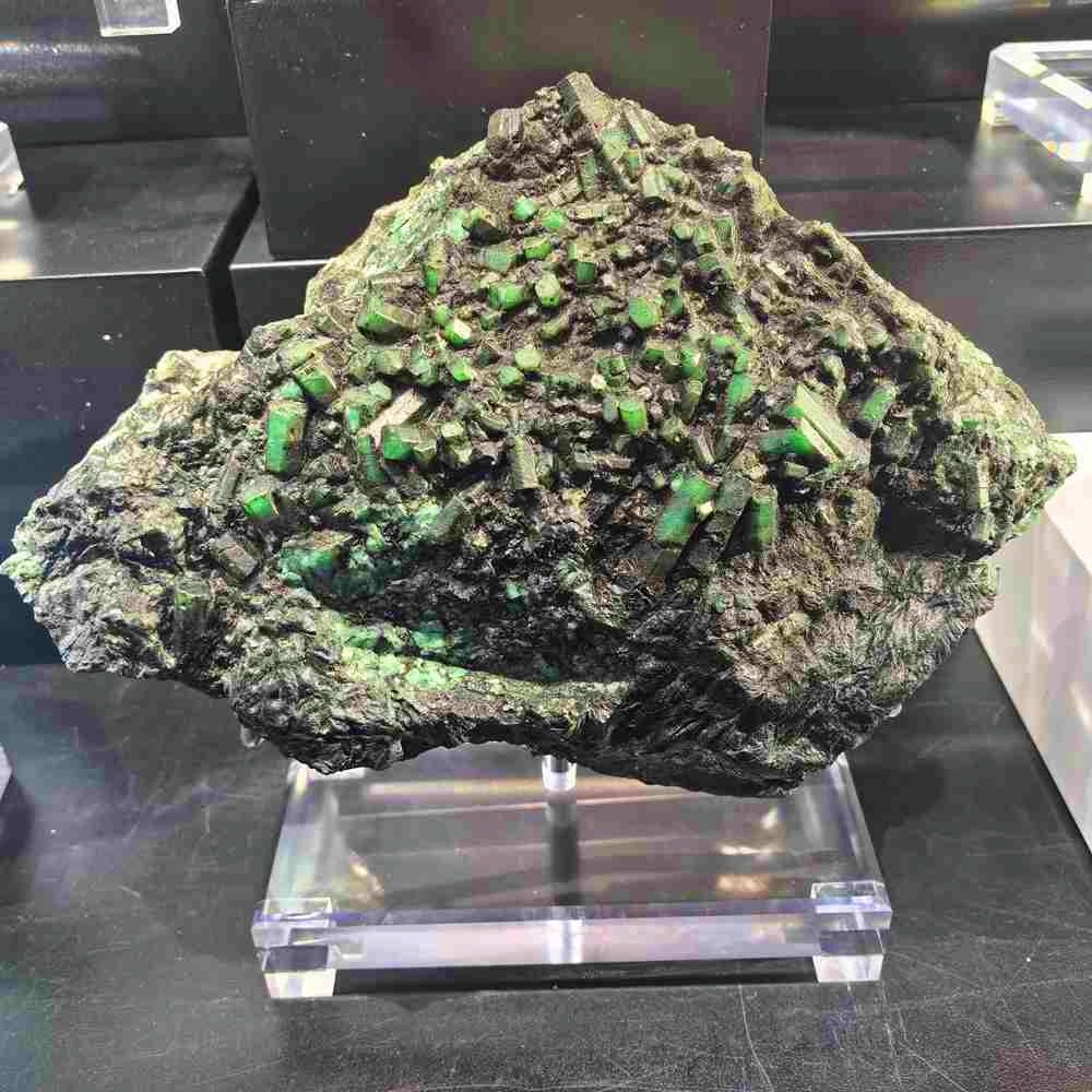 21LB Rare Natural Green Dioptase Emerandine Gemstone Cluster Mineral specimen