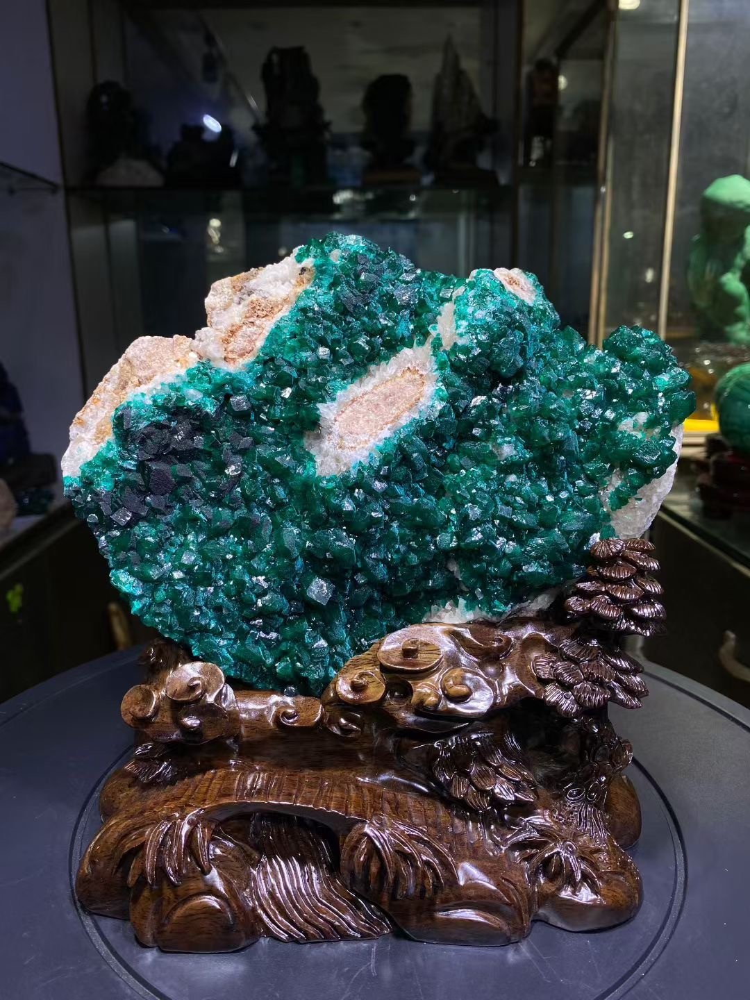 12.02LB Top Natural Dioptase Mineral Specimen Quartz Crystal Raw Stone