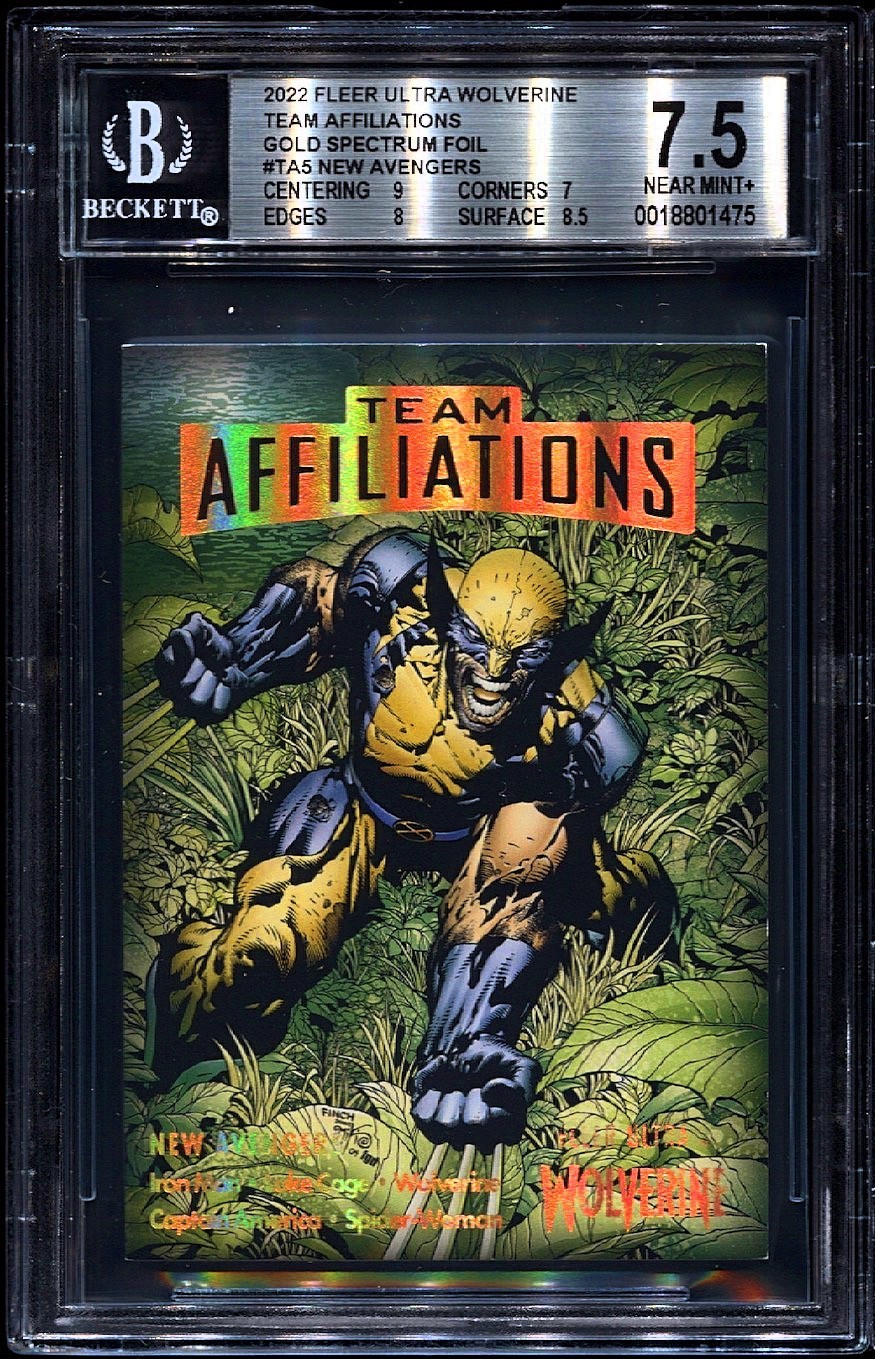 2022 Ultra Wolverine Affiliations Gold Spectrum Foil 1/1 One of One BGS Marvel 2022 Ultra Wolverine Affiliations Gold Spectrum Foil 1/1 One of One BGS Marvel