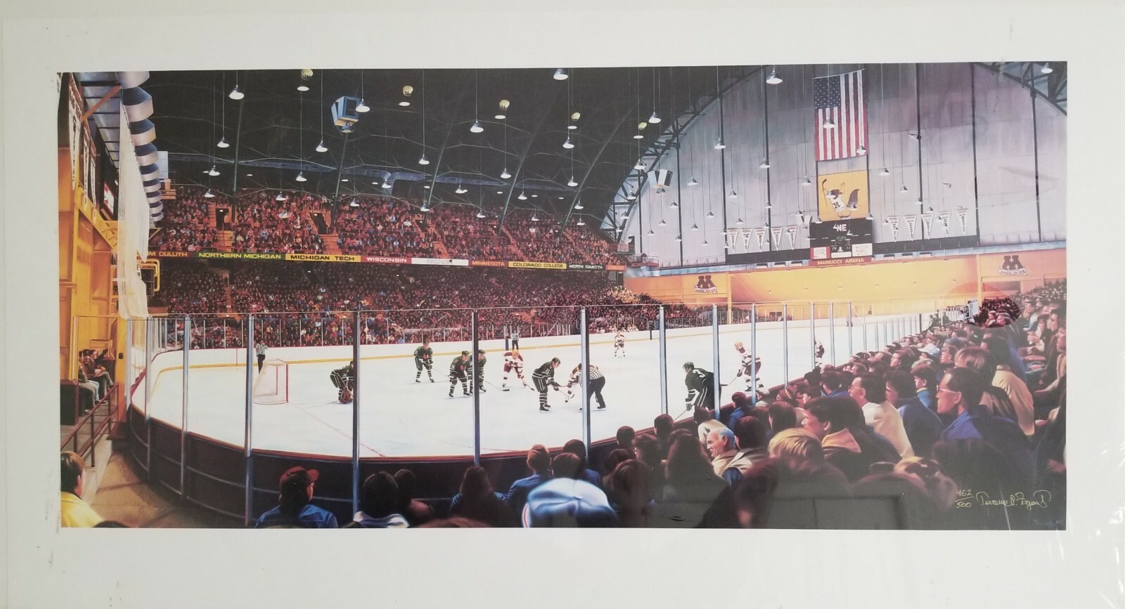 Mariucci Terrence Fogarty print Minnesota Golden Gophers vs North Dakota NHL
