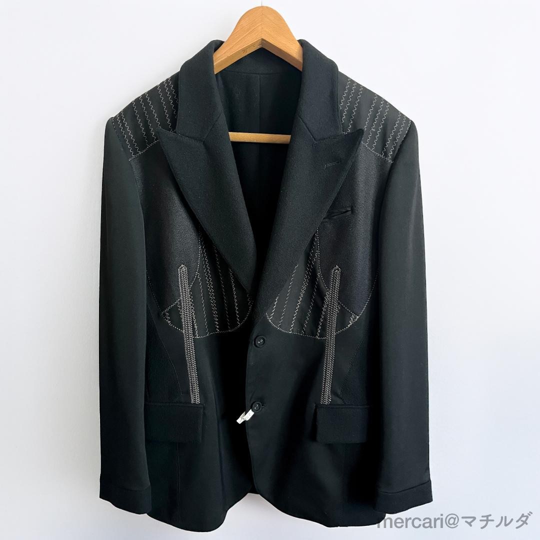 JEAN PAUL GAULTIER Men Japan Made Size L Embroidery Jacket 90S 2Way VHTF Designe
