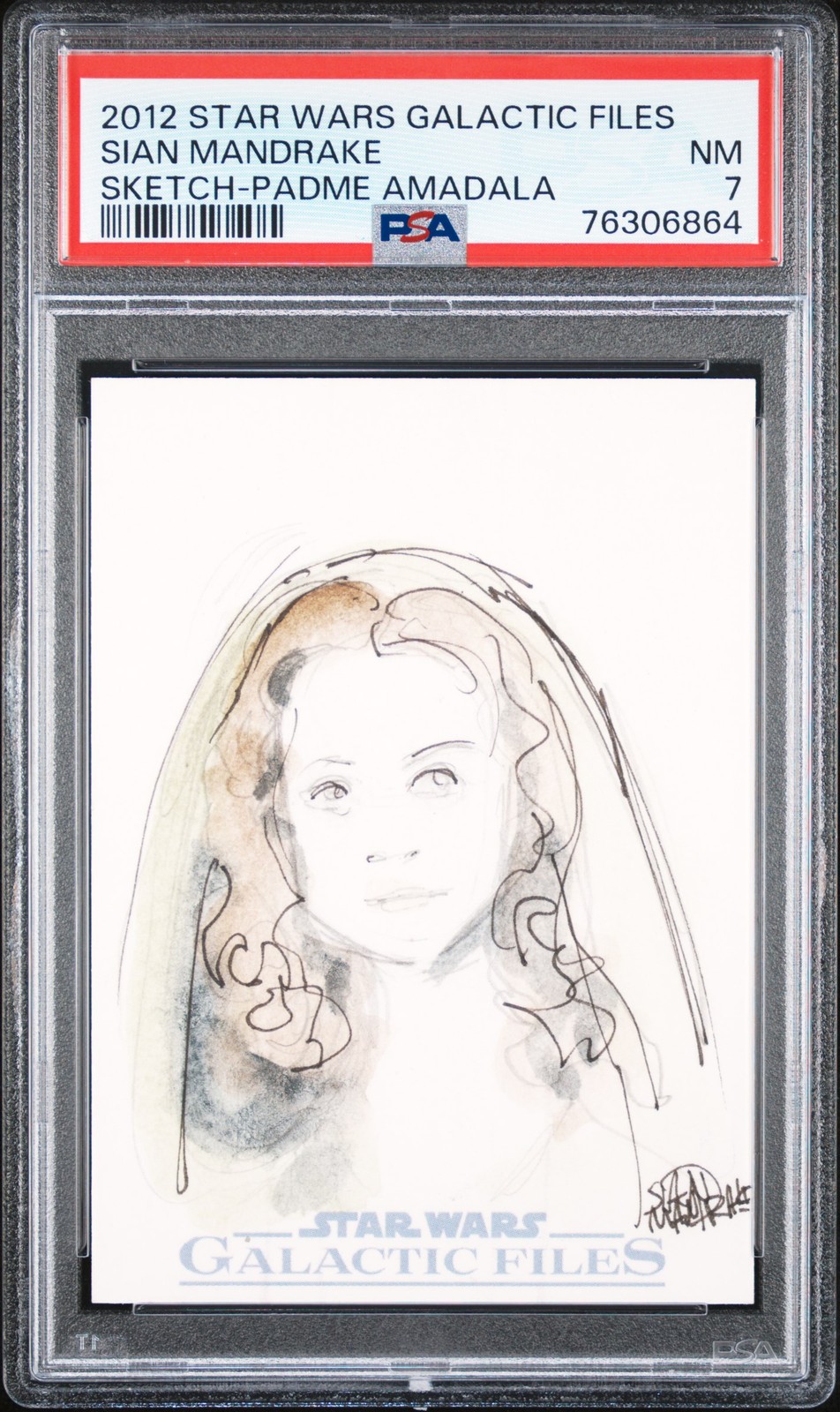 2012 TOPPS STAR WARS GALACTIC FILES SKETCH PADME AMADALA SIAN MANDRAKE PSA 7 2012 TOPPS STAR WARS GALACTIC FILES SKETCH PADME AMADALA SIAN MANDRAKE PSA 7