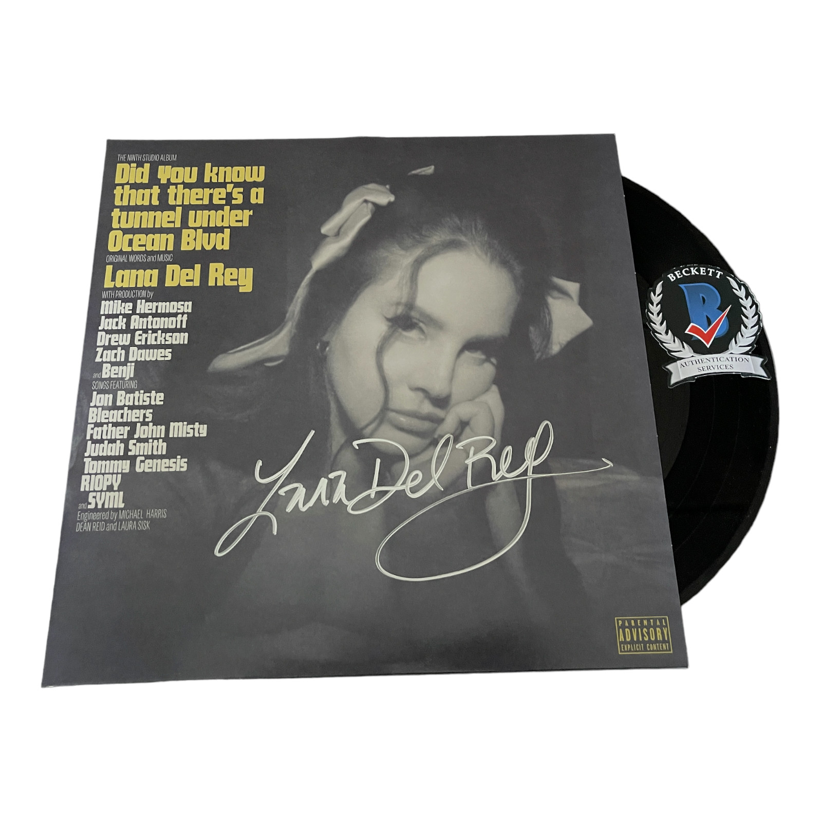 LANA DEL RAY SIGNED DID YOU KNOW THAT THERE'S A TUNNEL UNDER OCEAN BLVD LP BAS
